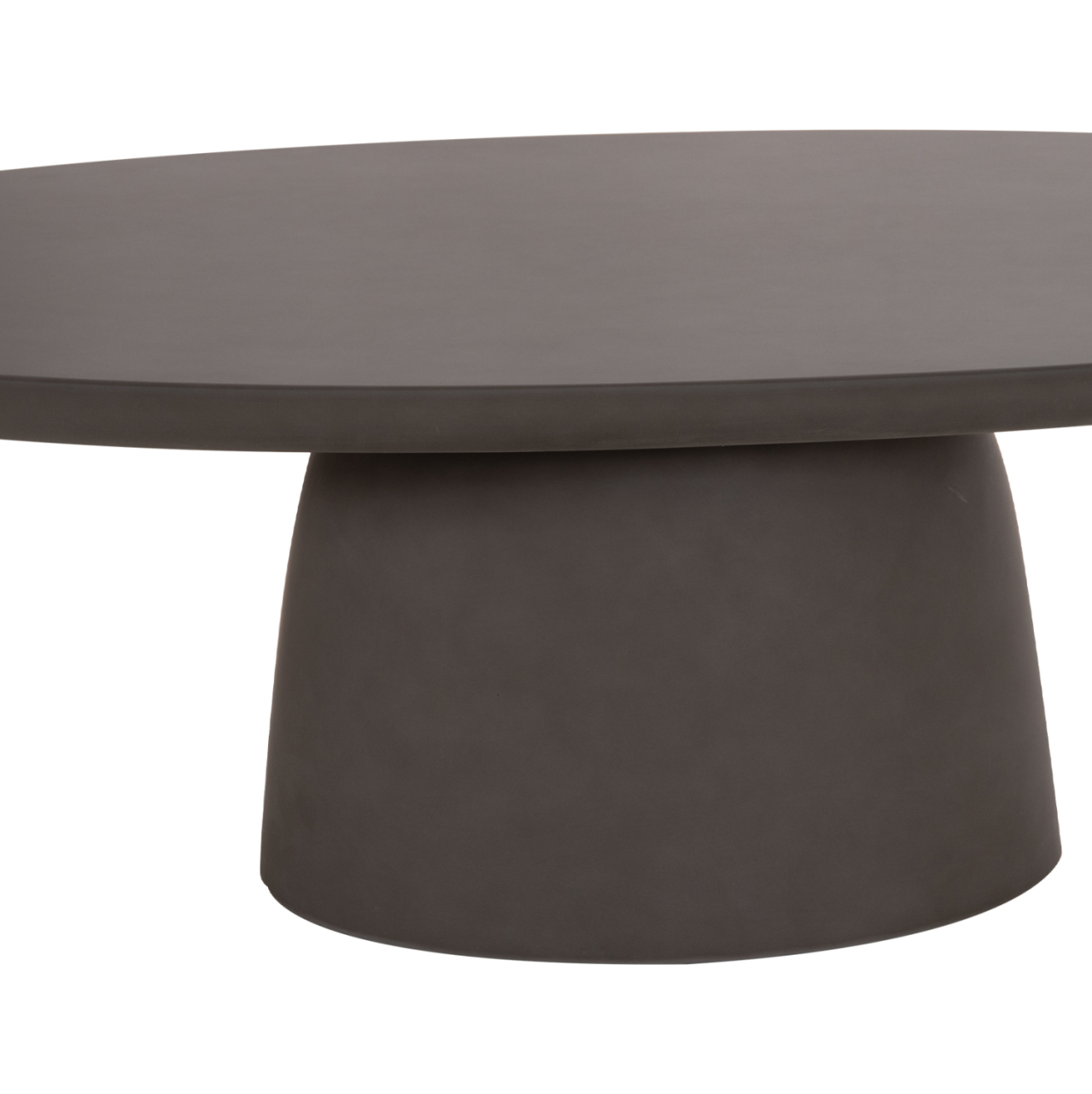 COFFEE TABLE OVAL BRECCAN HM6594.01 GREY FIBER CEMENT 130x70x42Hcm. [9]