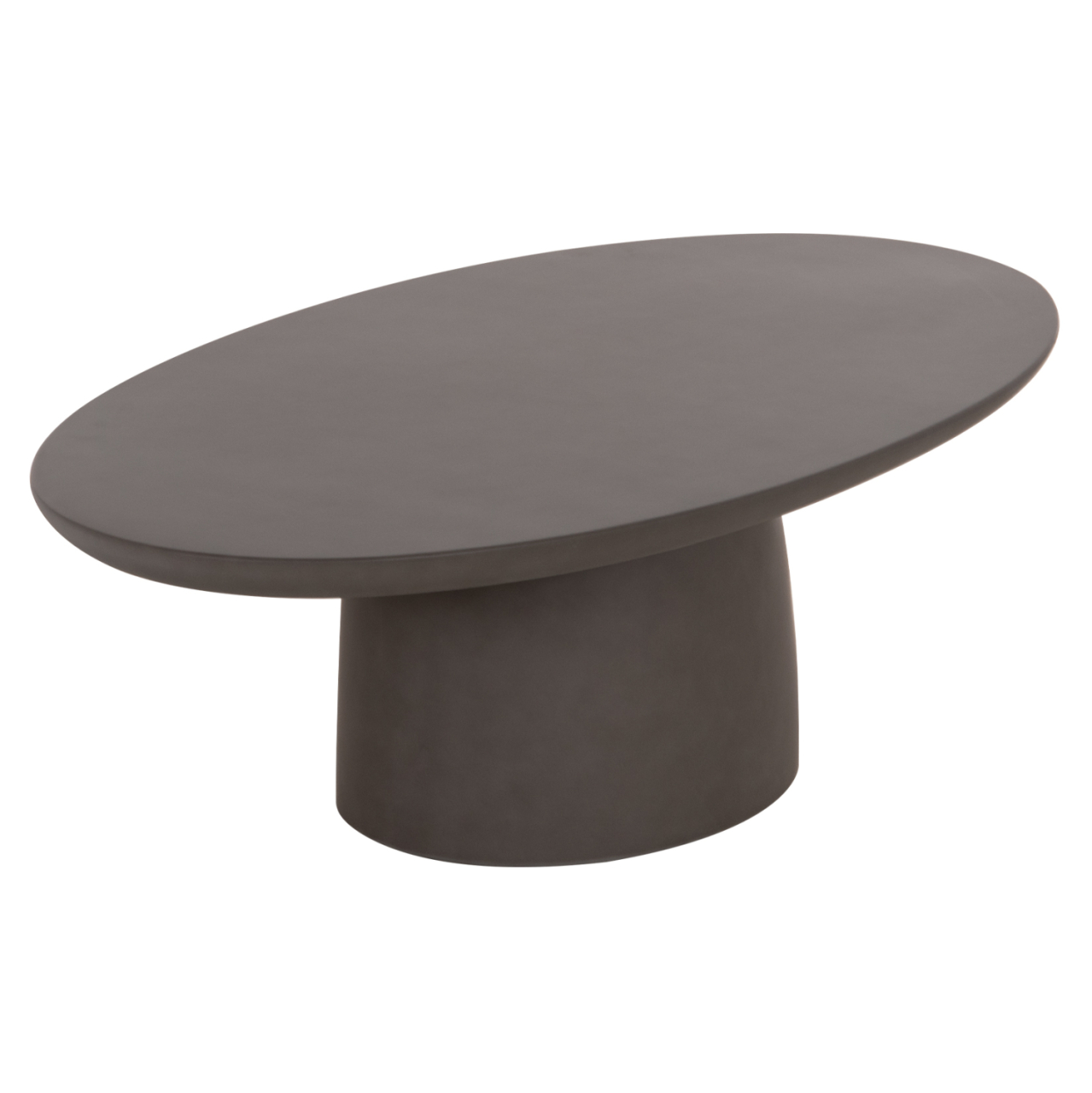 COFFEE TABLE OVAL BRECCAN HM6594.01 GREY FIBER CEMENT 130x70x42Hcm. [5]