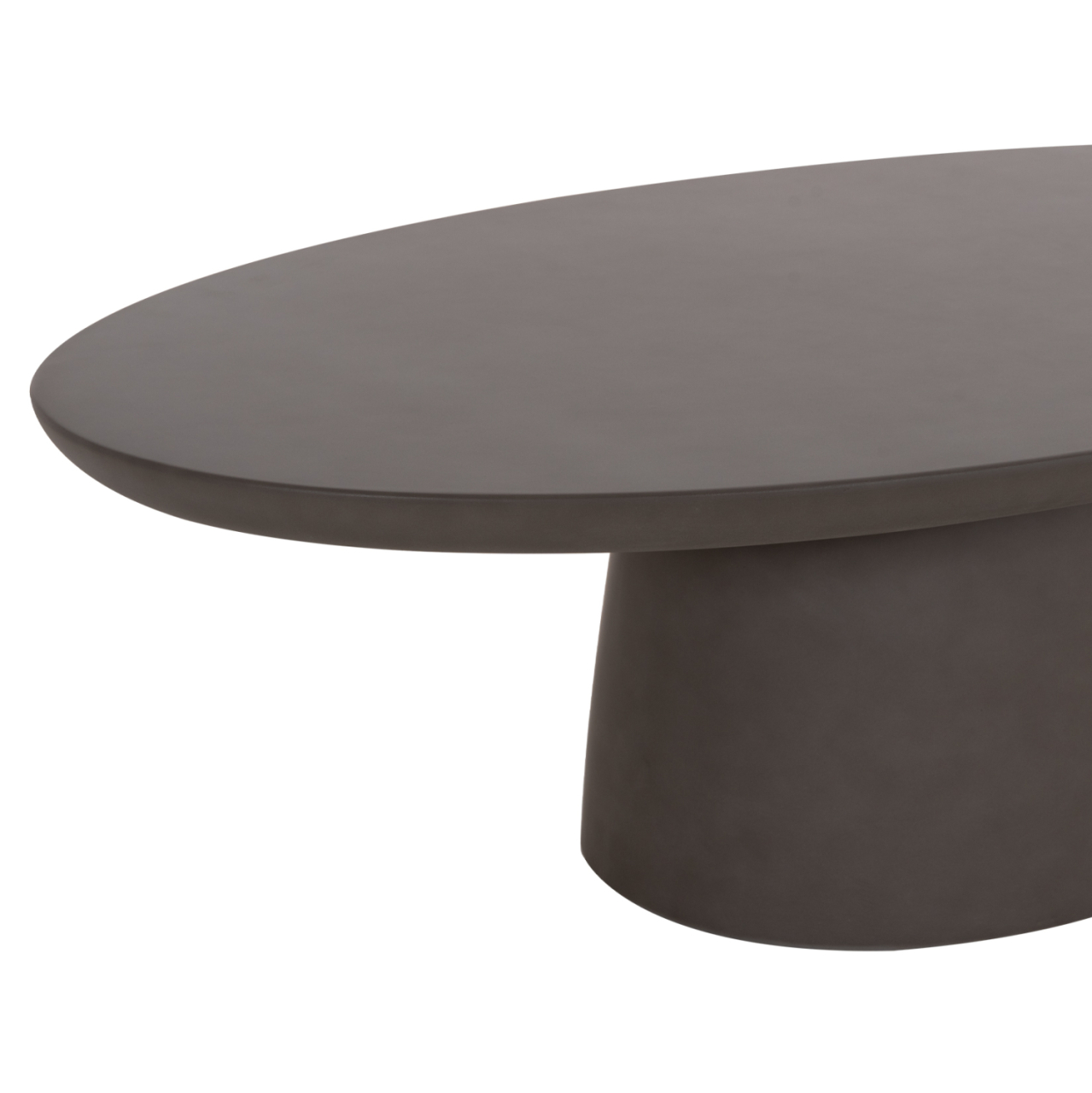 COFFEE TABLE OVAL BRECCAN HM6594.01 GREY FIBER CEMENT 130x70x42Hcm. [7]