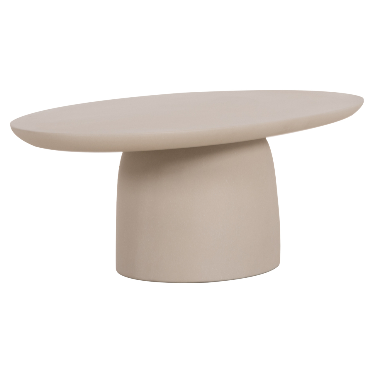 COFFEE TABLE OVAL BRECCAN HM6594.02 BEIGE FIBER CEMENT 130x70x42Hcm. [4]
