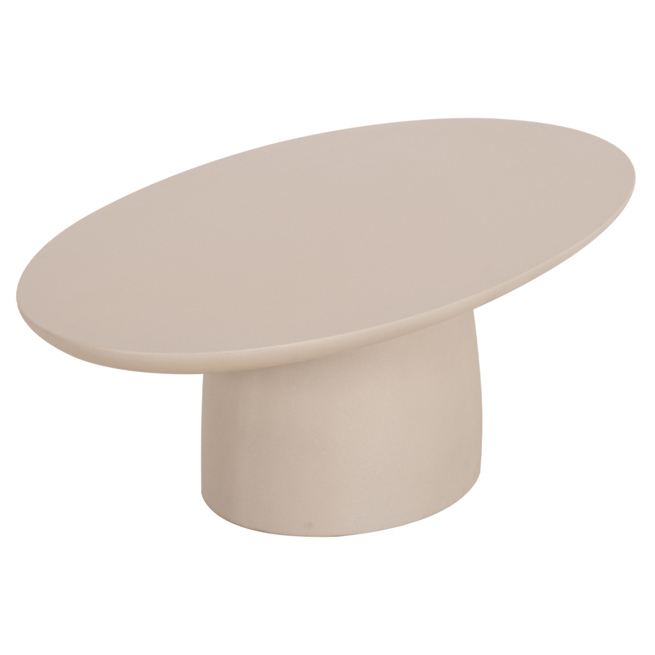 COFFEE TABLE OVAL BRECCAN HM6594.02 BEIGE FIBER CEMENT 130x70x42Hcm. [5]