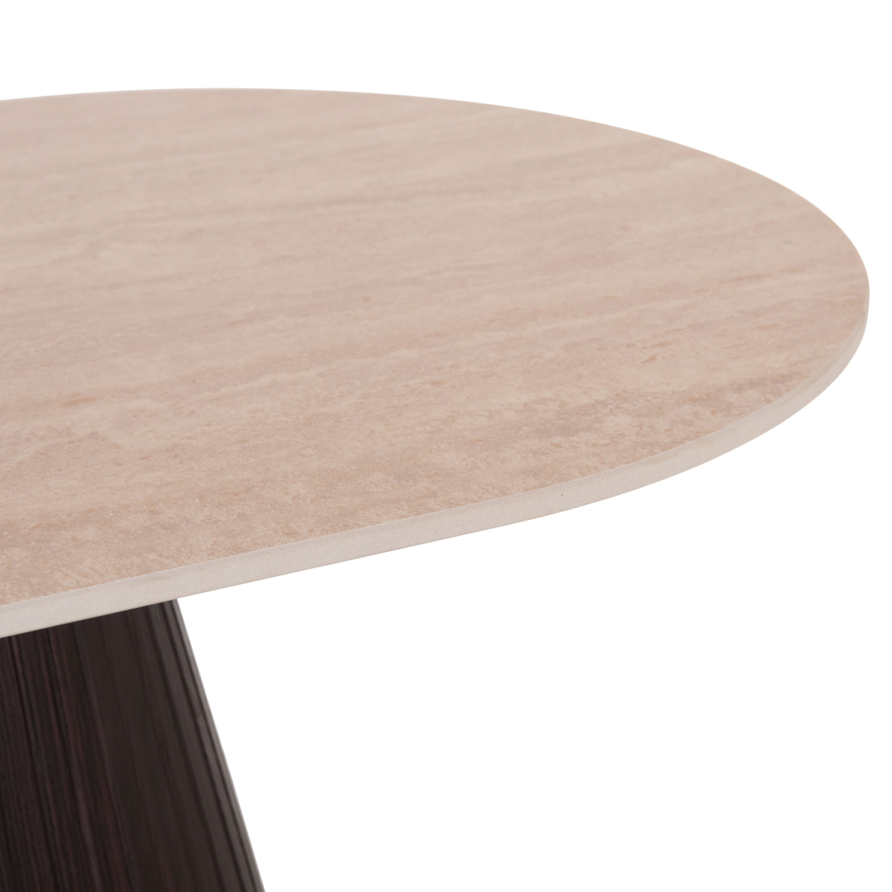 COFFEE TABLE OVAL CATER HM18321 CERAMIC TOP WITH TRAVERTINE STONE LOOK--MDF BASE 120x60x46H [8]