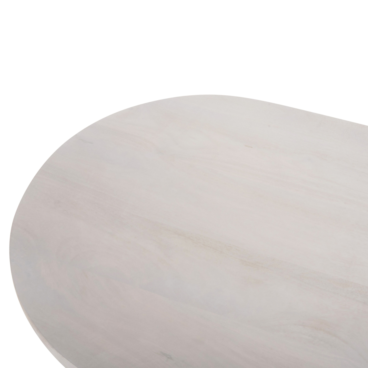 COFFEE TABLE OVAL HONKY HM9691 SOLID MANGO WOOD IN WHITE 120x60x40Hcm. [8]