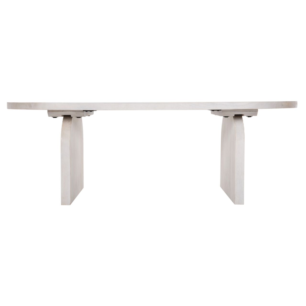 COFFEE TABLE OVAL HONKY HM9691 SOLID MANGO WOOD IN WHITE 120x60x40Hcm. [5]