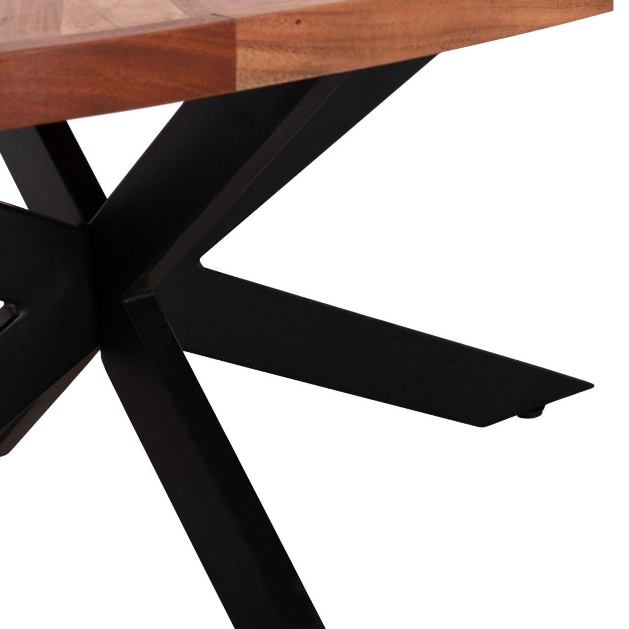 COFFEE TABLE OVAL MONTANA SUPERIOR HM9906 ACACIA WOOD-METAL 120x61x45Hcm. [6]