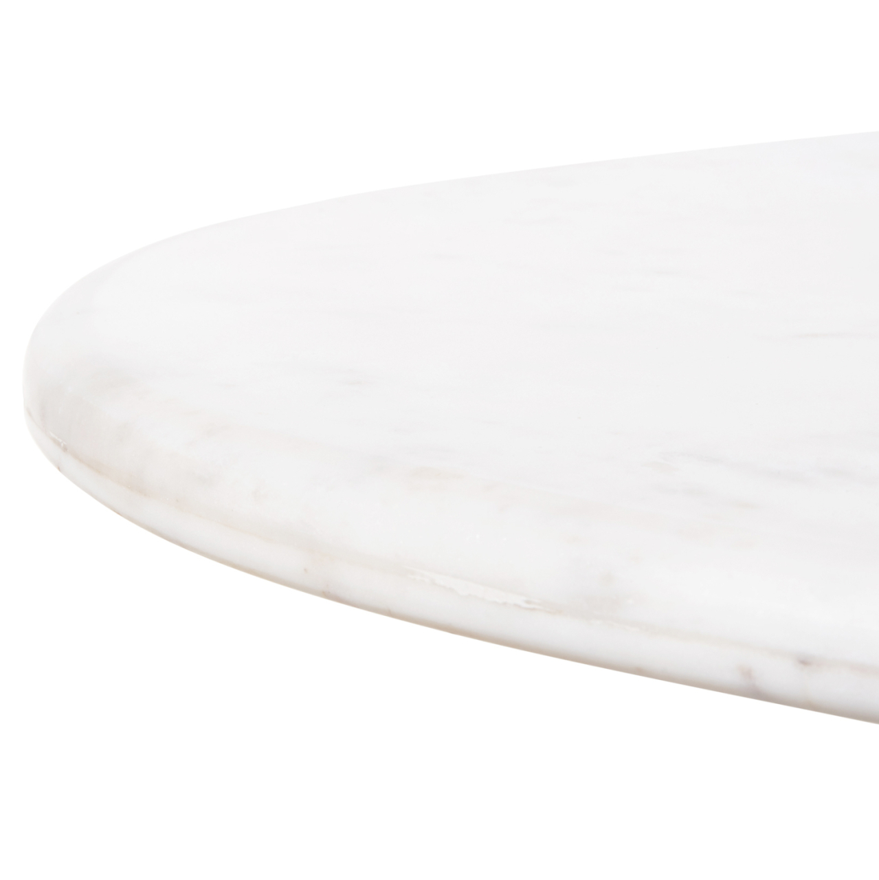 COFFEE TABLE OVAL PURGER HM9716 SOLID MANGO-WHITE MARBLE 120x70x38Hcm. [6]