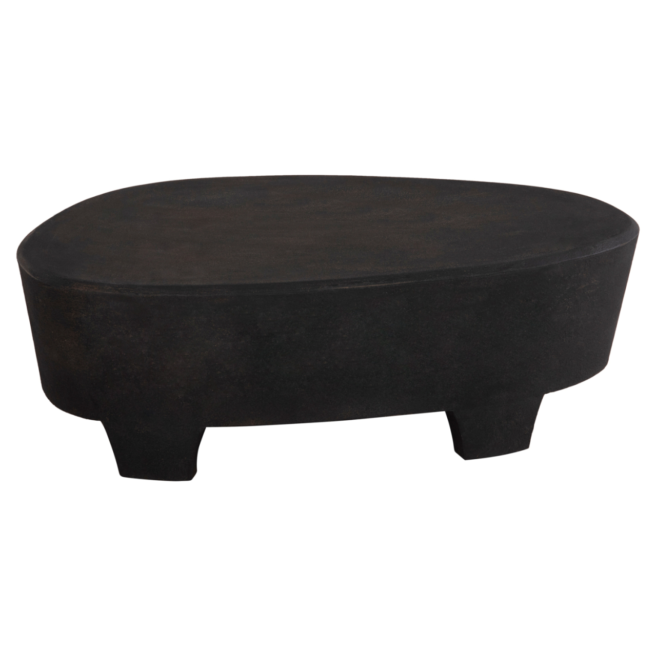 COFFEE TABLE OVAL SERIES SANTORINI FB918066 MDF IN BLACK COLOR 100x60x33Hcm. [3]