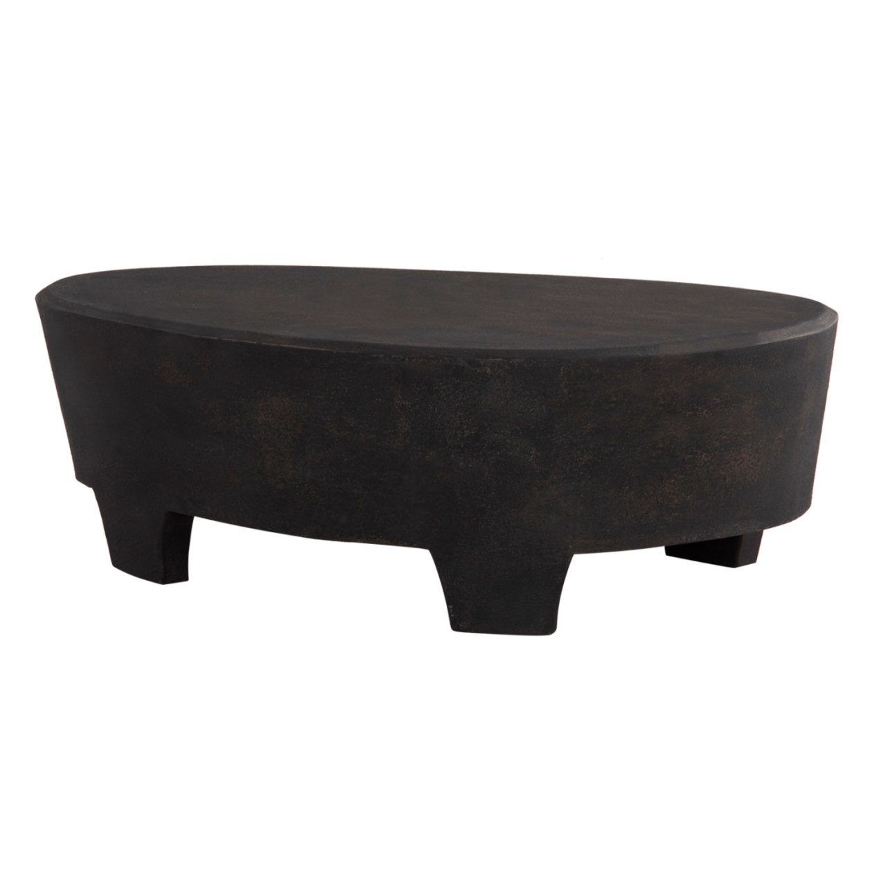 COFFEE TABLE OVAL SERIES SANTORINI FB918066 MDF IN BLACK COLOR 100x60x33Hcm. [1]