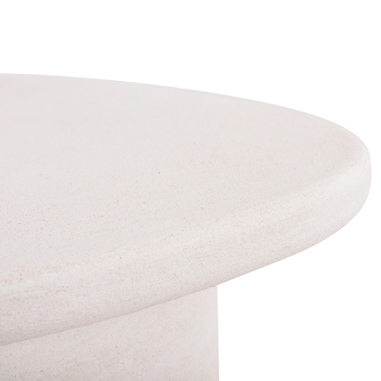 COFFEE TABLE OVAL SERIES SANTORINI HM18054 MDF IN OFF-WHITE COLOR 54x54.5x40Hcm. [6]