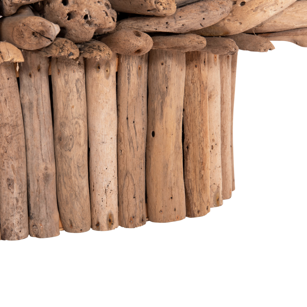 COFFEE TABLE OVAL SPARROW HM9962 DRIFTWOOD--GLASS 106x55,5x50,5Hcm. [8]