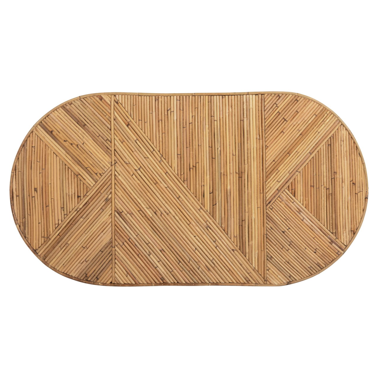 COFFEE TABLE OVAL TOP GATSBY HM9870 RATTAN IN NATURAL COLOR 110x59x39Hcm. [6]