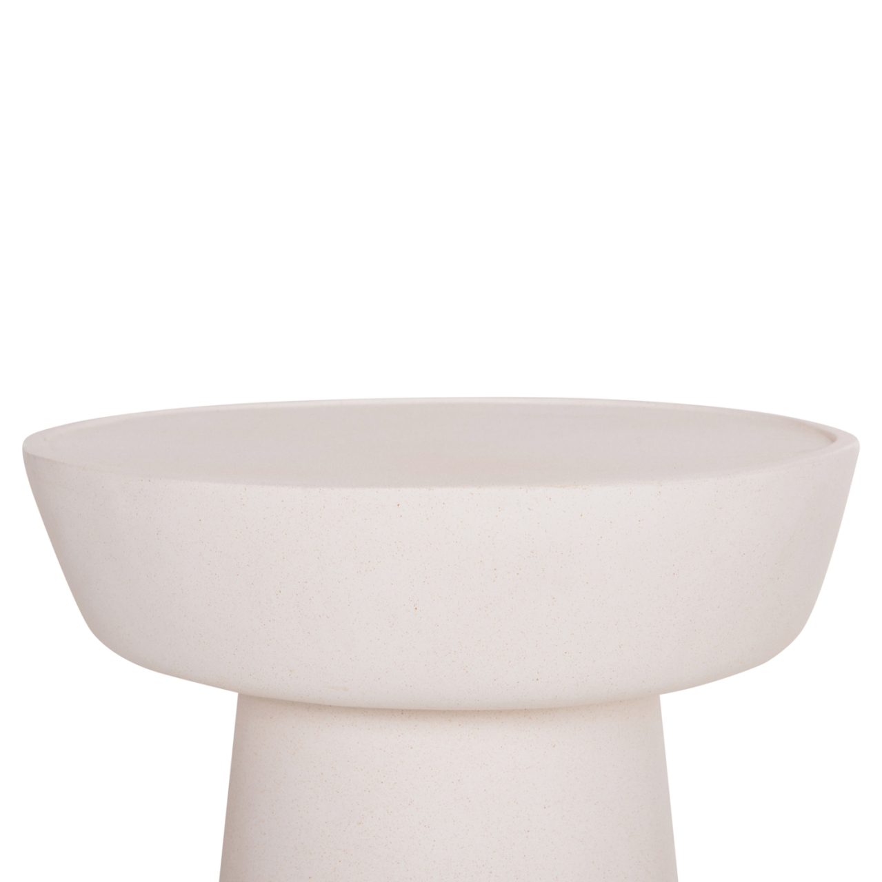 COFFEE TABLE PIRSON HM18155.02 FIBER CEMENT IN WHITE--Φ60x36Hcm. [5]