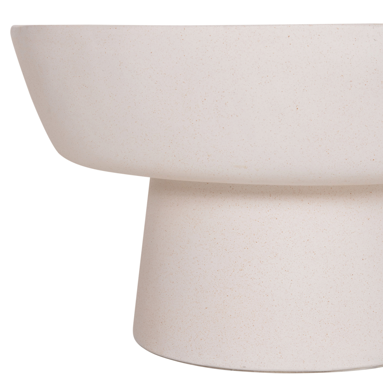 COFFEE TABLE PIRSON HM18155.02 FIBER CEMENT IN WHITE--Φ60x36Hcm. [9]
