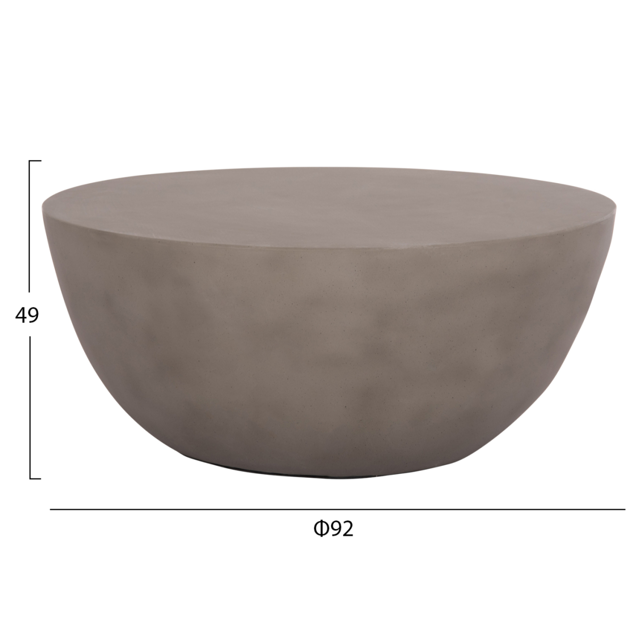 COFFEE TABLE ROUND ALLAN HM18162.03 FIBER CEMENT IN GREY--Φ92x49Hcm. [2]