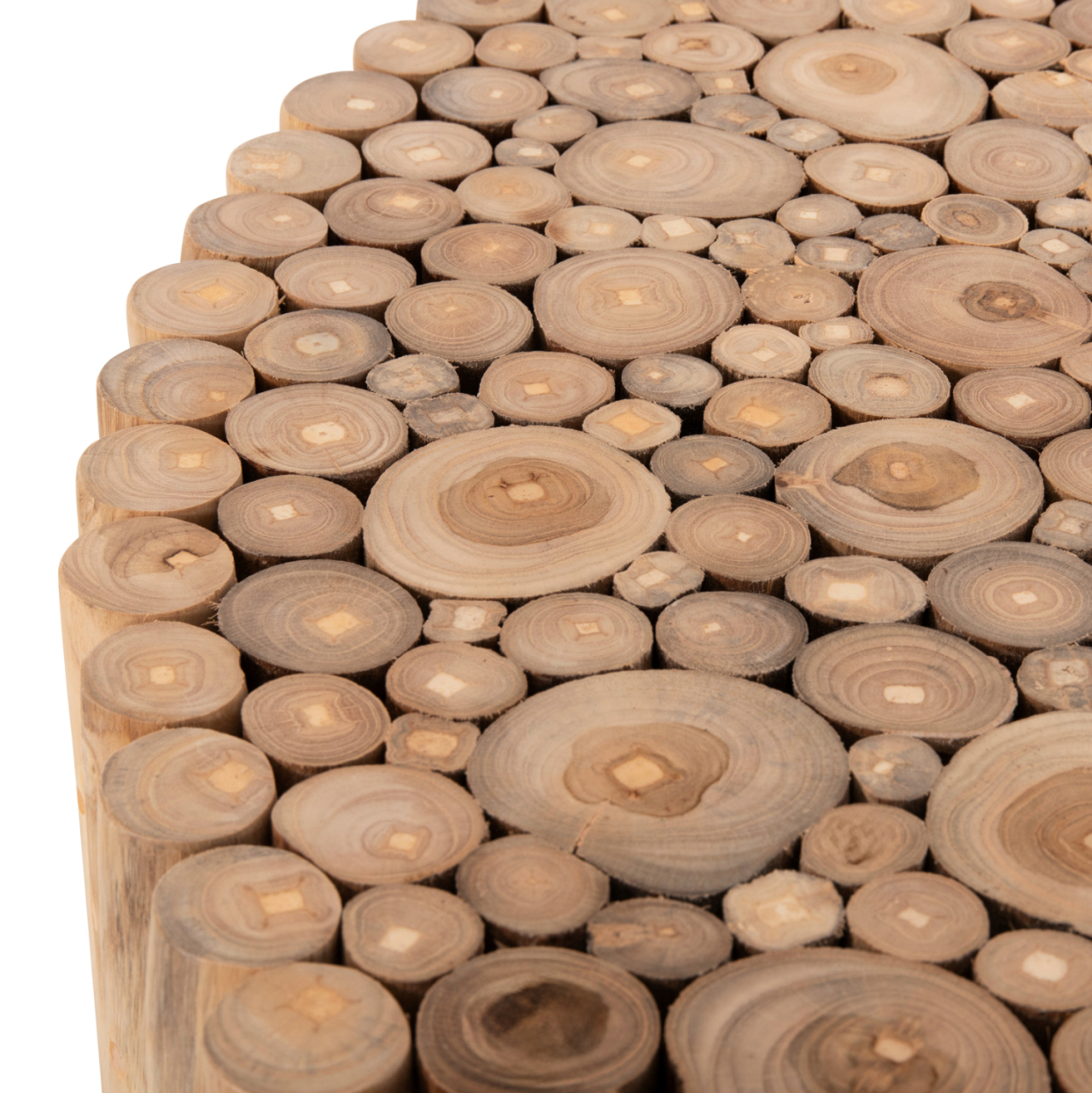 COFFEE TABLE ROUND COOTER HM9862 TEAK BRANCHES- NATURAL Φ100x40Hcm. [6]