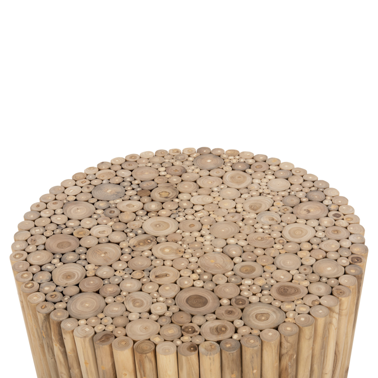 COFFEE TABLE ROUND COOTER HM9863 TEAK BRANCHES- NATURAL Φ80x50Hcm. [5]