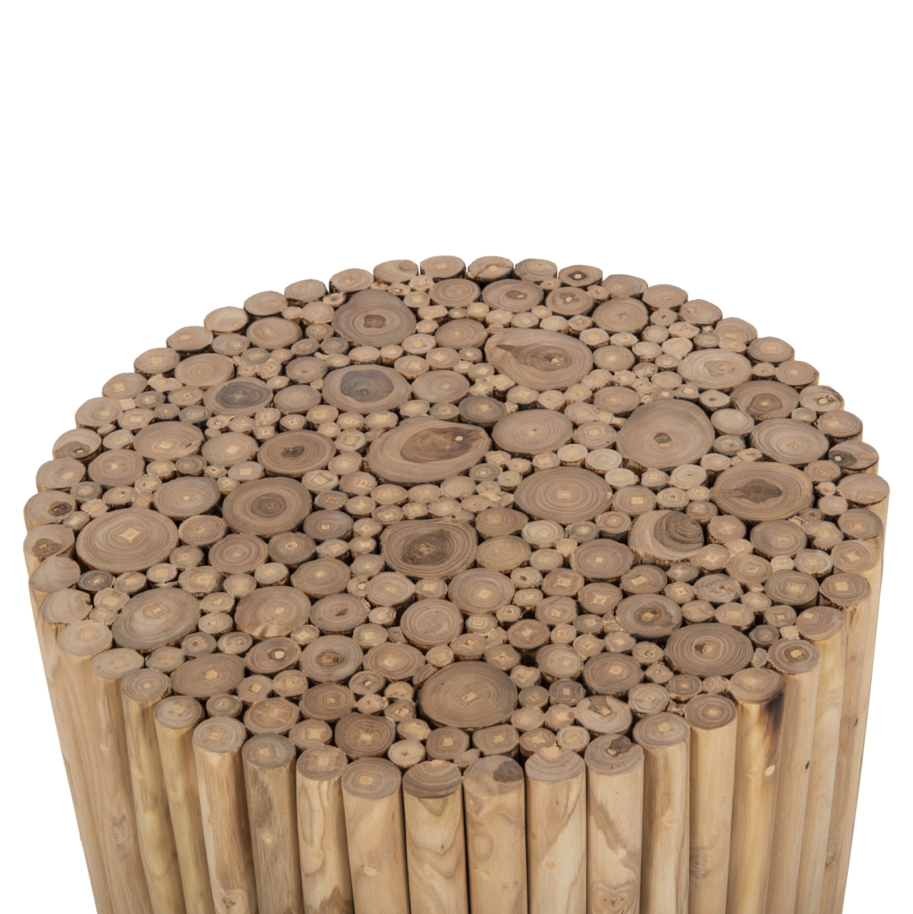 COFFEE TABLE ROUND COOTER HM9864 TEAK BRANCHES- NATURAL Φ60,5x46Hcm. [5]
