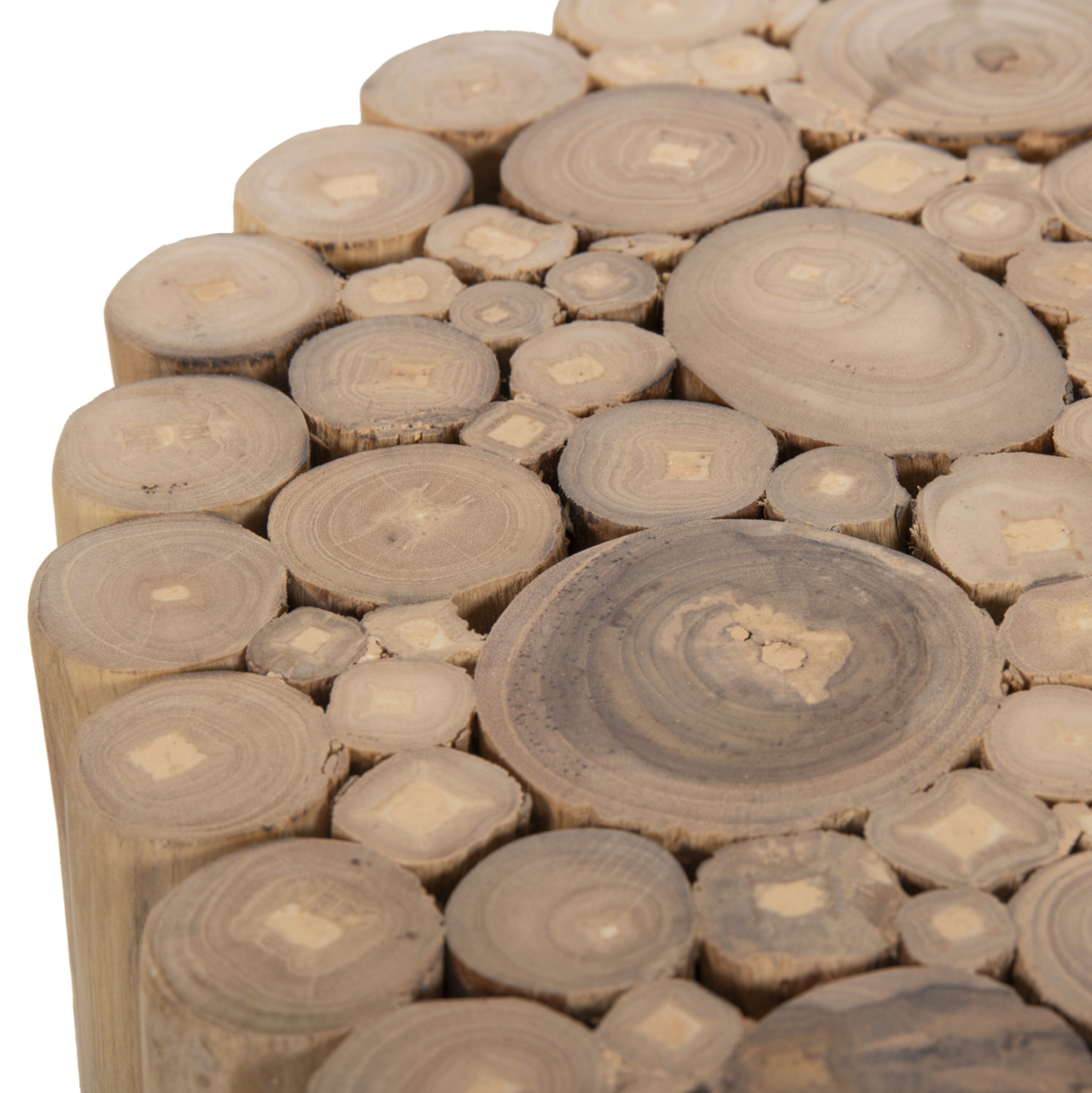 COFFEE TABLE ROUND COOTER HM9865 TEAK BRANCHES- NATURAL Φ39x40.5Hcm. [6]