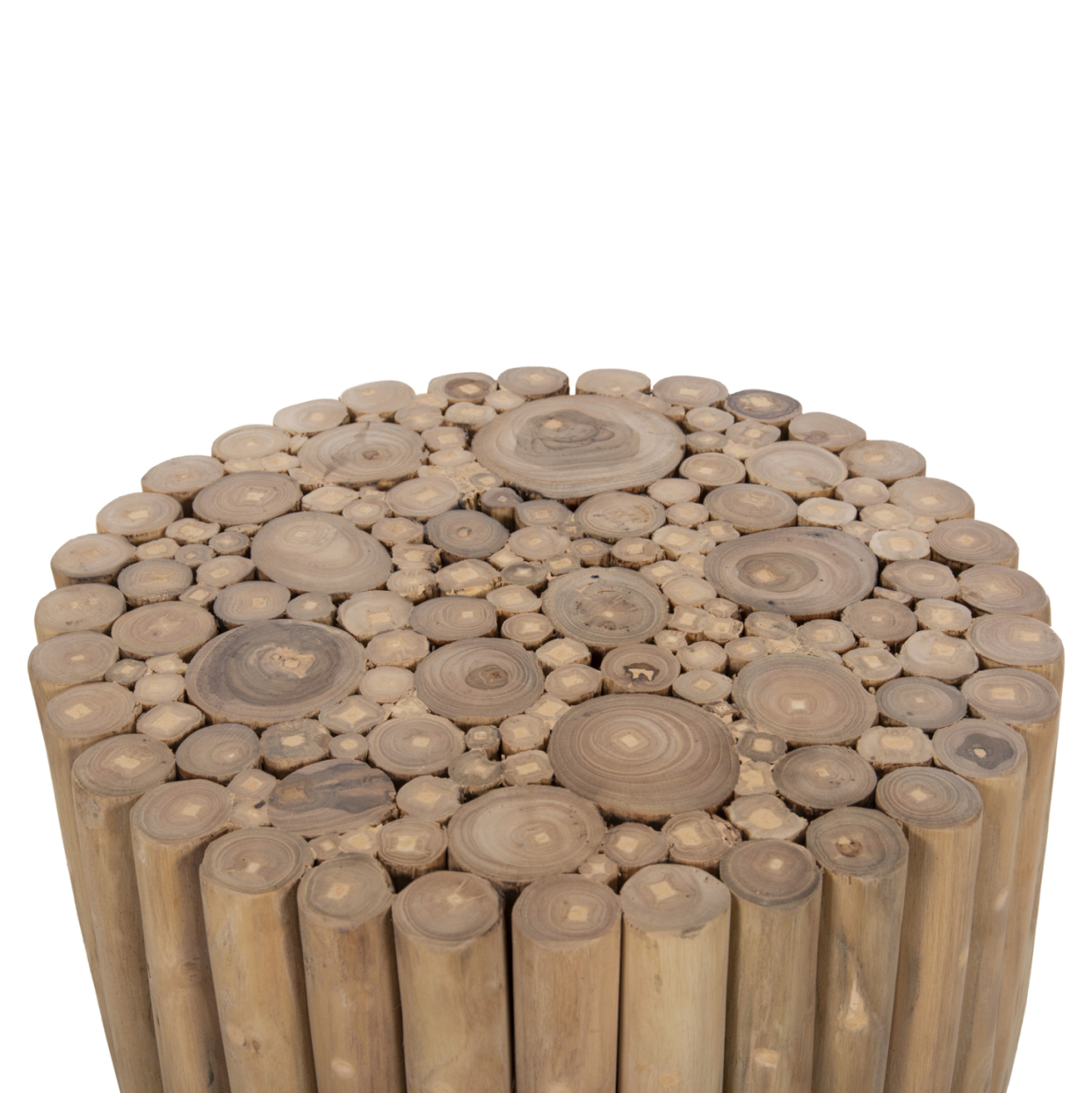 COFFEE TABLE ROUND COOTER HM9865 TEAK BRANCHES- NATURAL Φ39x40.5Hcm. [5]