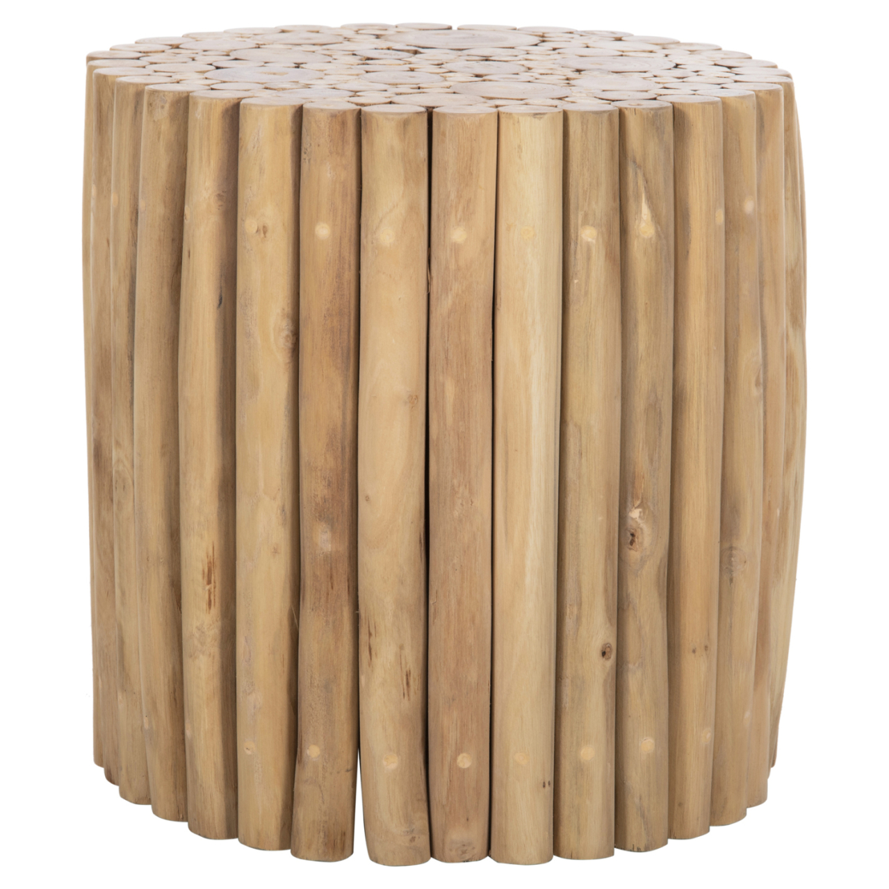 COFFEE TABLE ROUND COOTER HM9865 TEAK BRANCHES- NATURAL Φ39x40.5Hcm. [4]