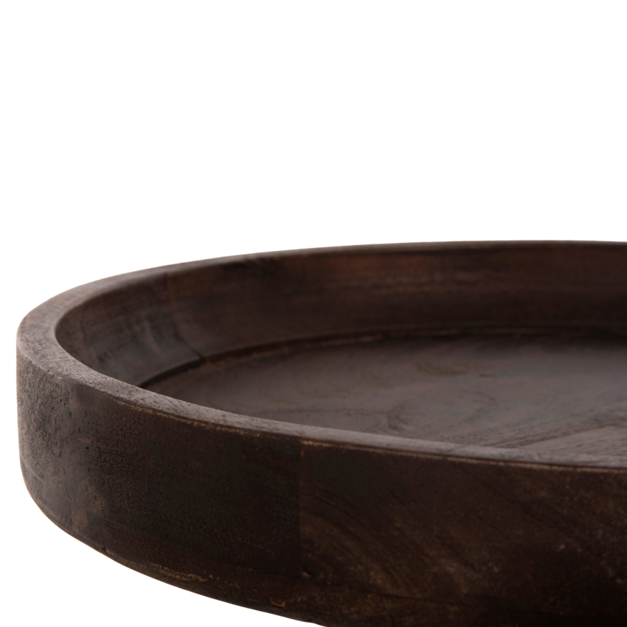 COFFEE TABLE ROUND CRAMM HM9700 SOLID MANGO WOOD IN DARK BROWN Φ45x47Hcm. [6]