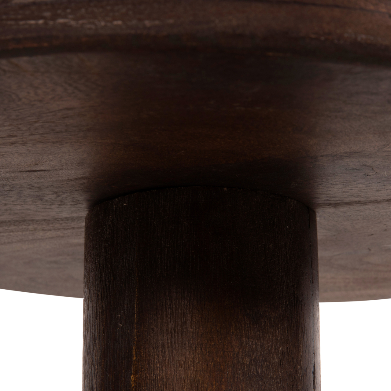 COFFEE TABLE ROUND CRAMM HM9700 SOLID MANGO WOOD IN DARK BROWN Φ45x47Hcm. [7]