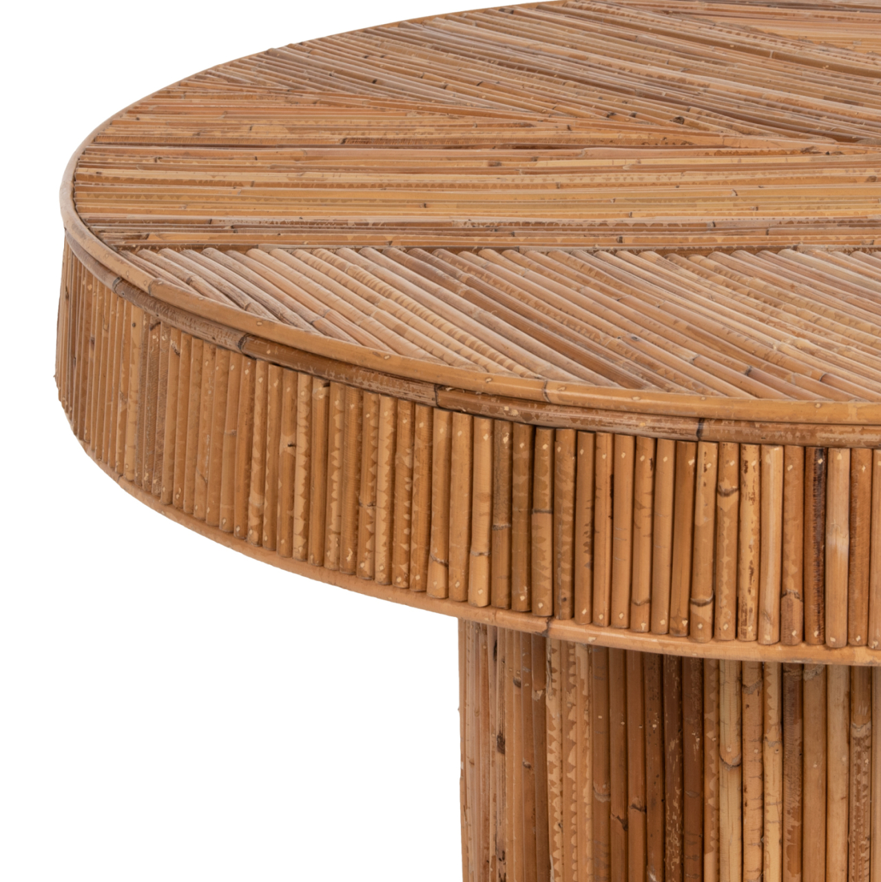 COFFEE TABLE ROUND GATSBY HM9651 RATTAN IN NATURAL COLOR Φ100x50Hcm. [5]