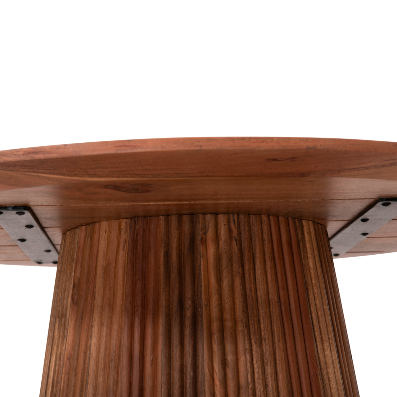 COFFEE TABLE ROUND GROOT HM9697 SOLID ACACIA WOOD IN NATURAL COLOR Φ80x48Hcm. [7]