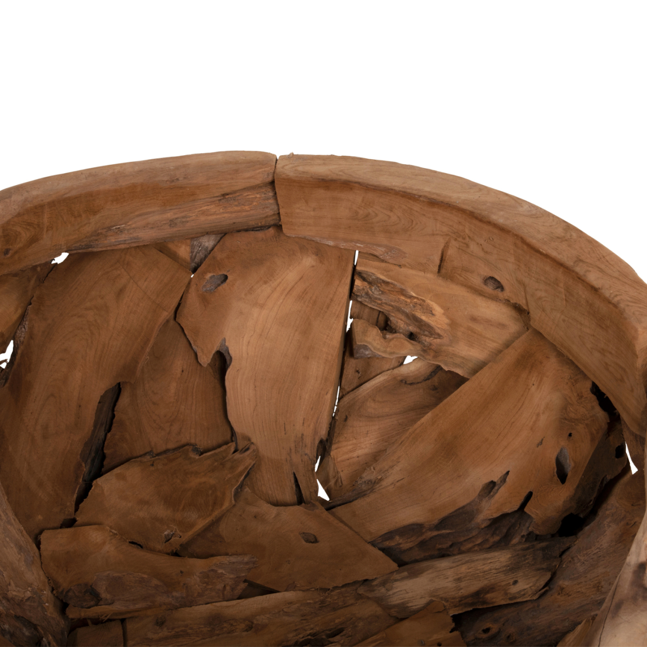 COFFEE TABLE ROUND HM4279 TEAK TREE ROOT PIECES IN NATURAL COLOR Φ100x43,5Hcm. [4]