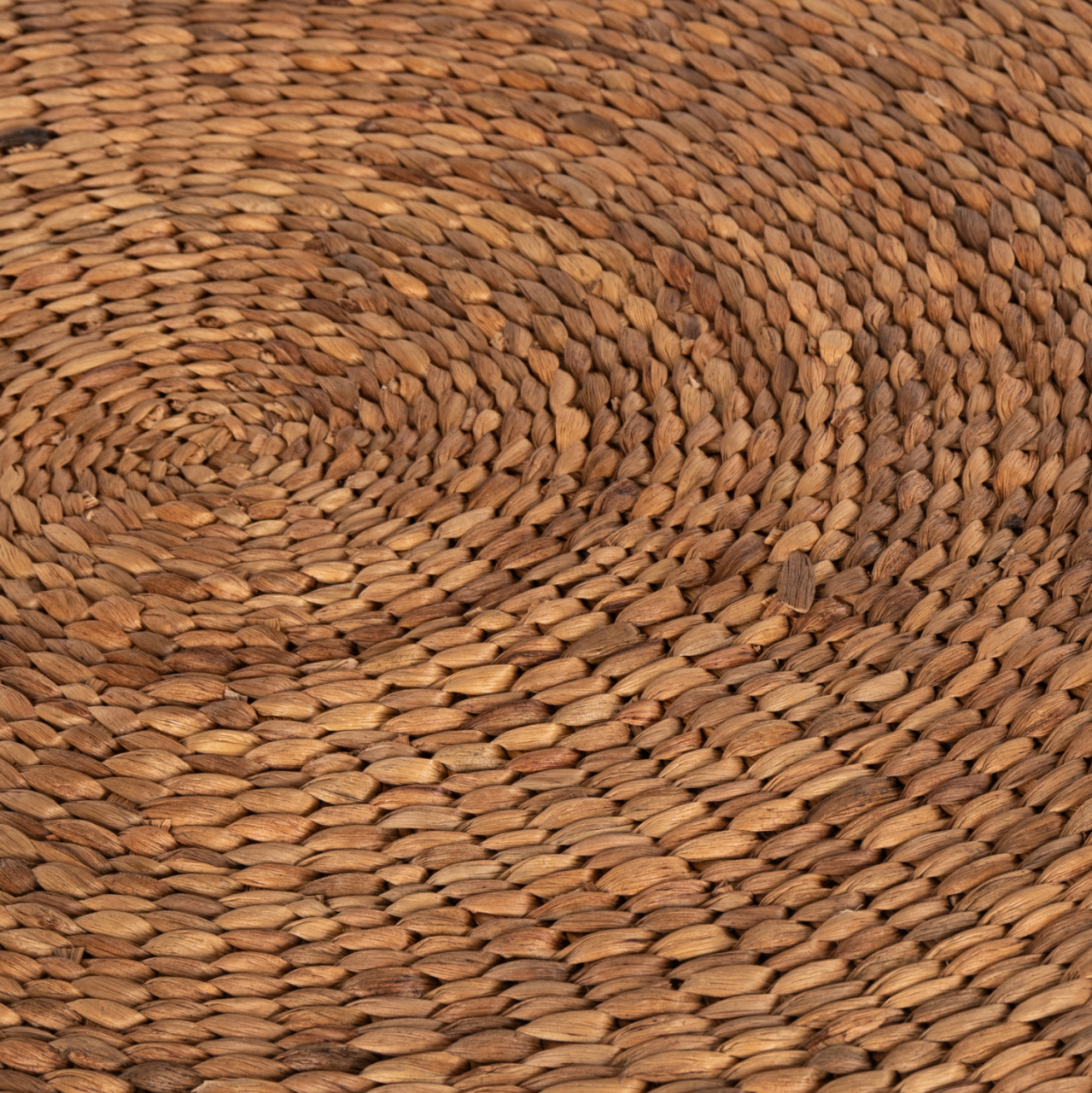 COFFEE TABLE ROUND ILION HM7868 WATER HYACINTH IN BLACK-NATURAL COLOR Φ115x45Hcm. [4]