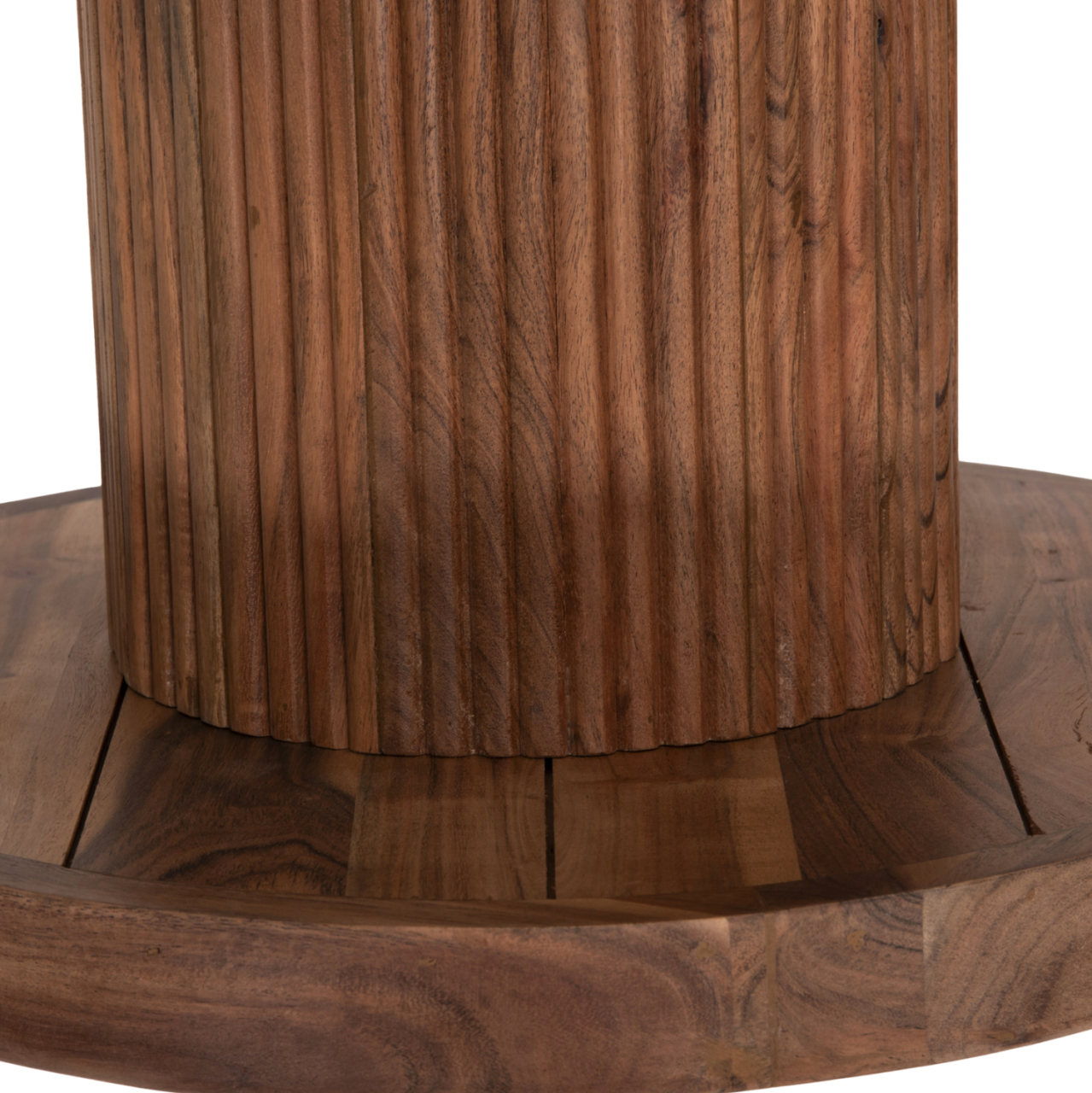 COFFEE TABLE ROUND RAJJEH HM9692 SOLID ACACIA WOOD IN NATURAL Φ50x60Hcm. [8]