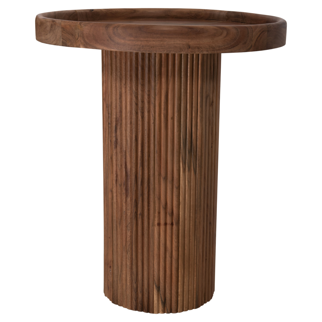 COFFEE TABLE ROUND RAJJEH HM9692 SOLID ACACIA WOOD IN NATURAL Φ50x60Hcm. [4]