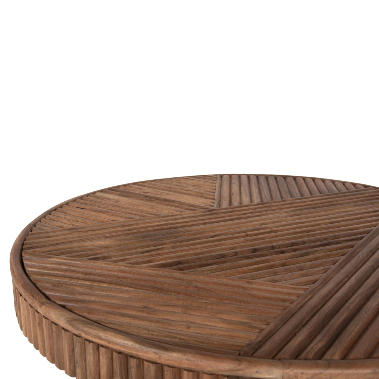 COFFEE TABLE ROUND RANNE HM9694 SOLID ACACIA WOOD IN NATURAL COLOR Φ80x38Hcm. [5]