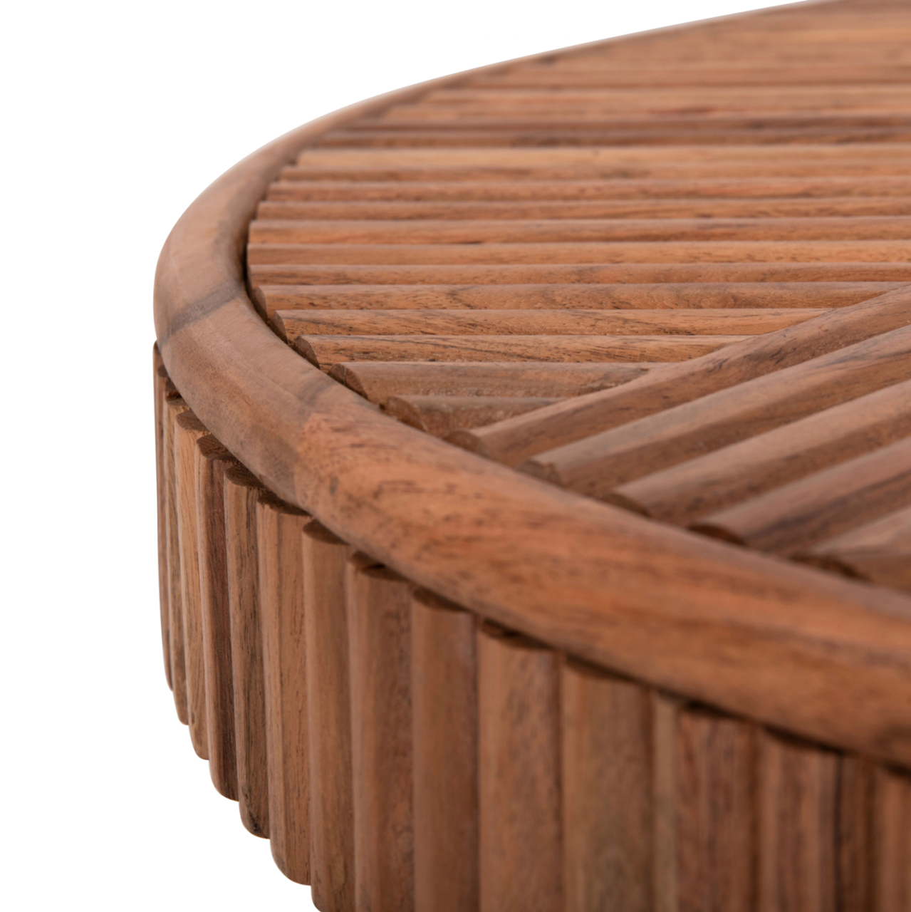 COFFEE TABLE ROUND RANNE HM9694 SOLID ACACIA WOOD IN NATURAL COLOR Φ80x38Hcm. [6]