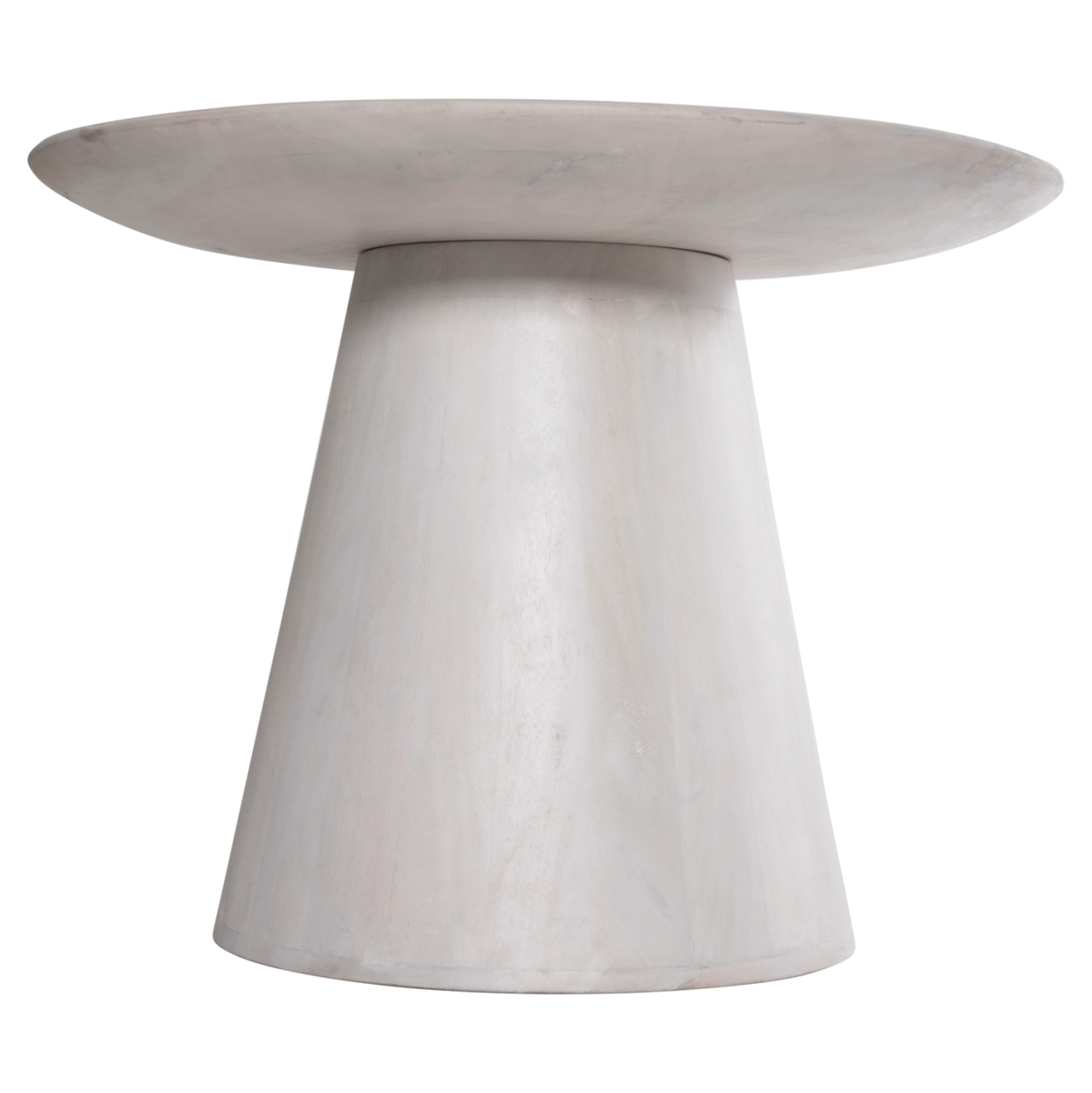 COFFEE TABLE ROUND ROSS HM9709 SOLID MANGO WOOD IN WHITE Φ60x45Hcm. [5]