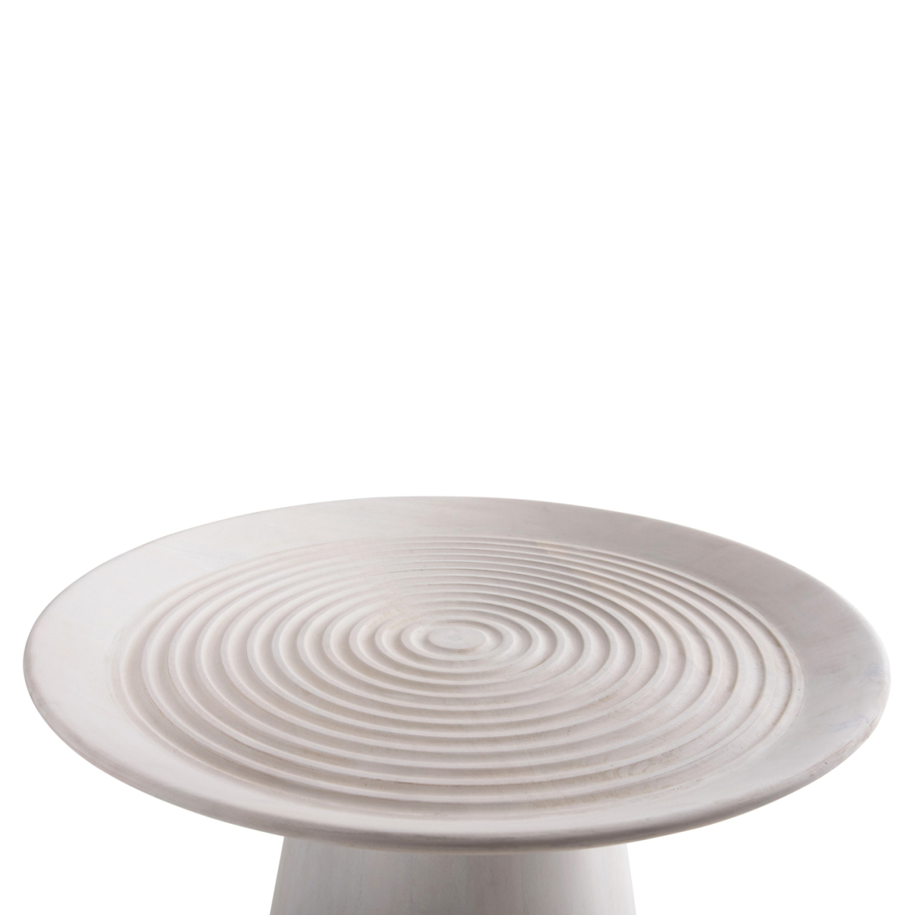 COFFEE TABLE ROUND ROSS HM9709 SOLID MANGO WOOD IN WHITE Φ60x45Hcm. [6]