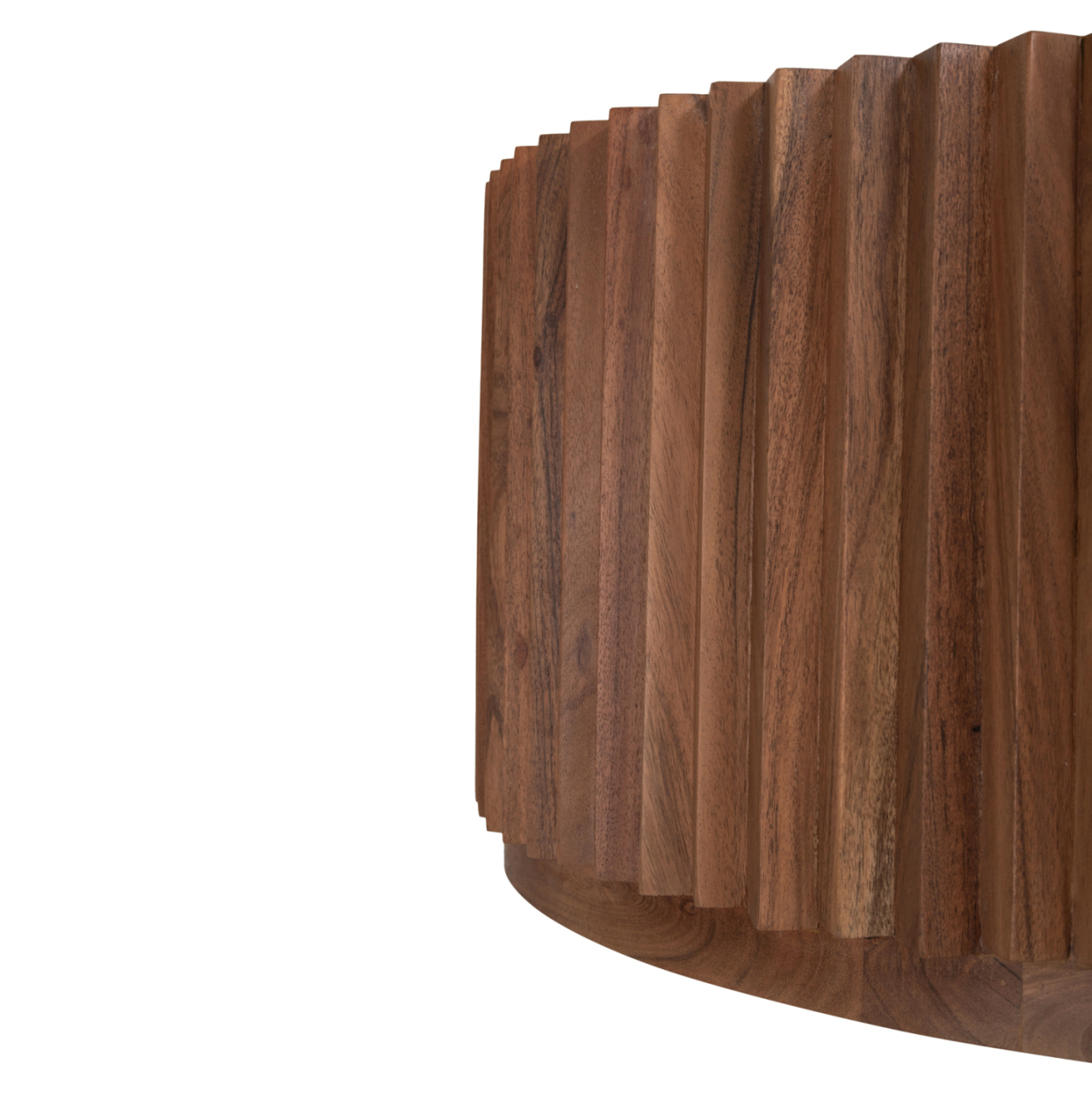 COFFEE TABLE ROUND SEDGE HM9695 SOLID ACACIA WOOD-NATURAL COLOR Φ90Χ38Hcm. [5]