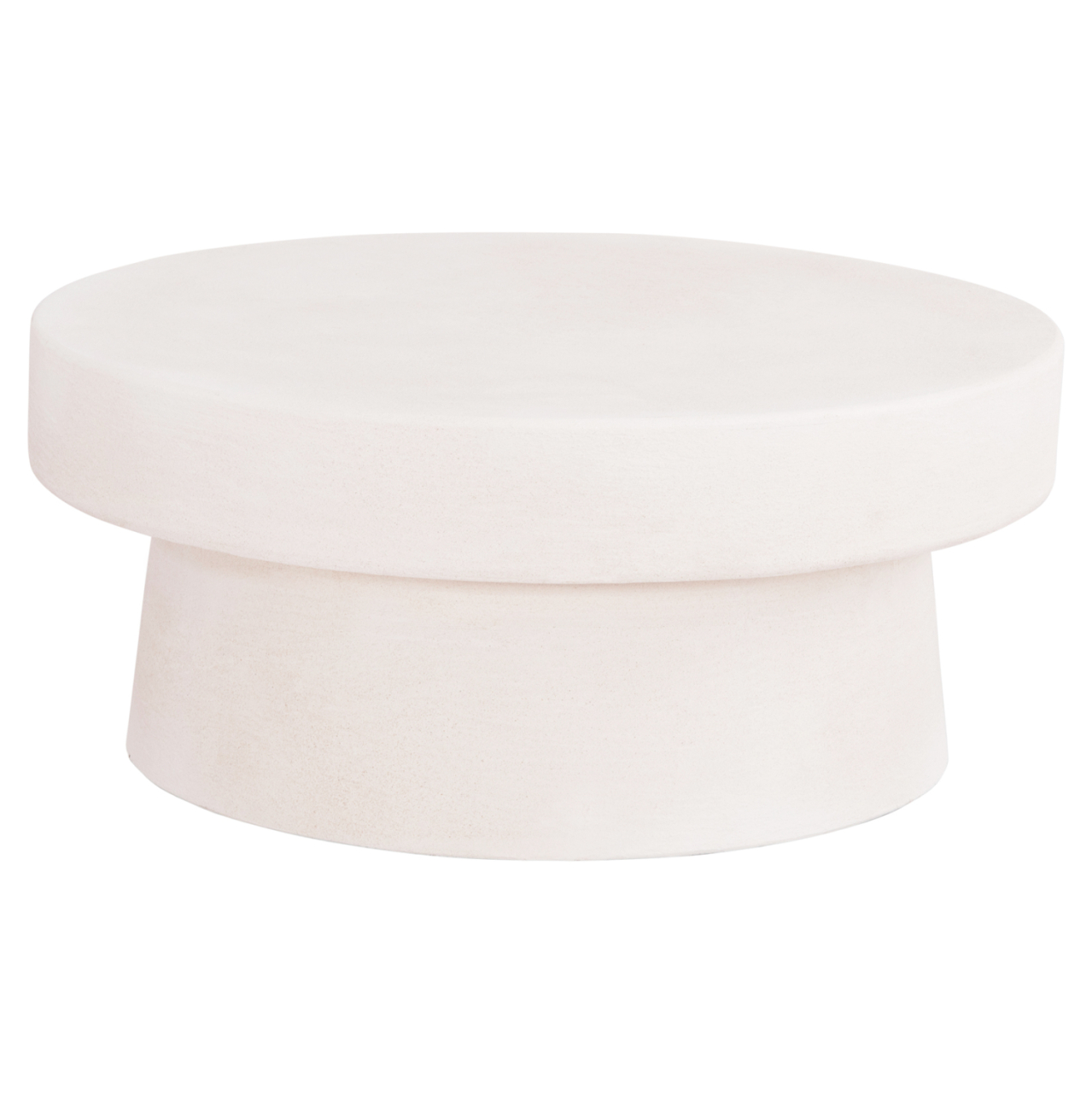 COFFEE TABLE ROUND SERIES SANTORINI HM18050 MDF IN OFF-WHITE COLOR Φ79x35Hcm. [1]