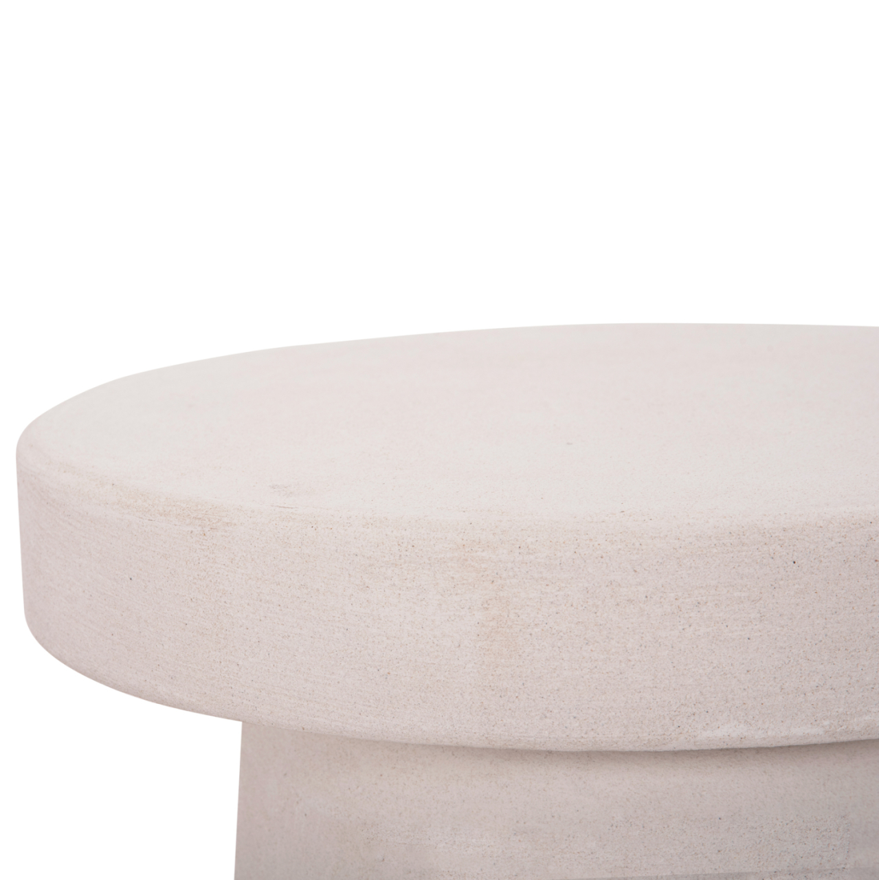 COFFEE TABLE ROUND SERIES SANTORINI HM18052 MDF IN OFF-WHITE COLOR Φ48x49Hcm. [5]