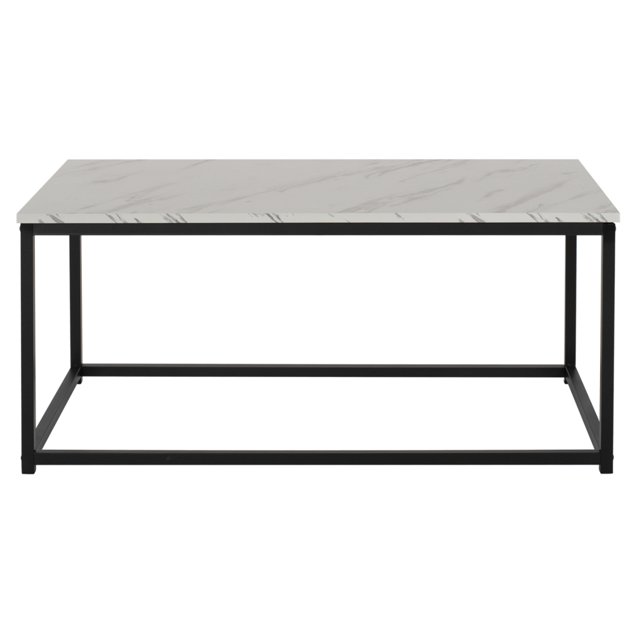 COFFEE TABLE SAFFRON HM8975.12 MELAMINE WHITE MARBLE LOOK 95x55x43Hcm. [3]