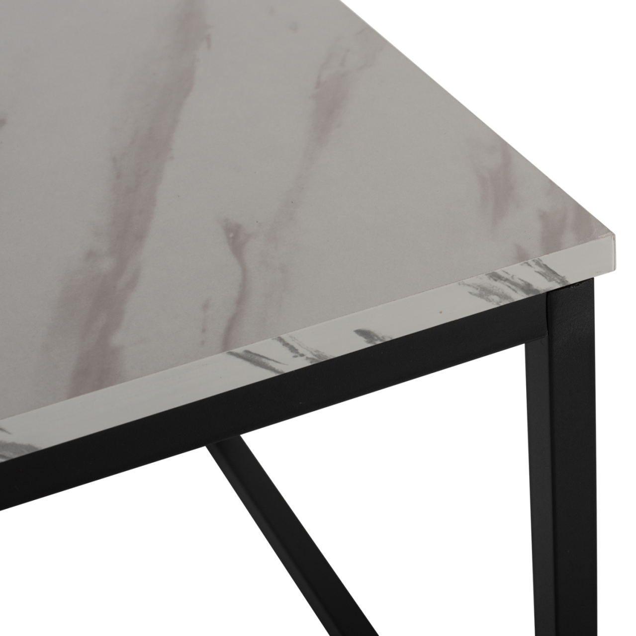 COFFEE TABLE SAFFRON HM8975.12 MELAMINE WHITE MARBLE LOOK 95x55x43Hcm. [4]