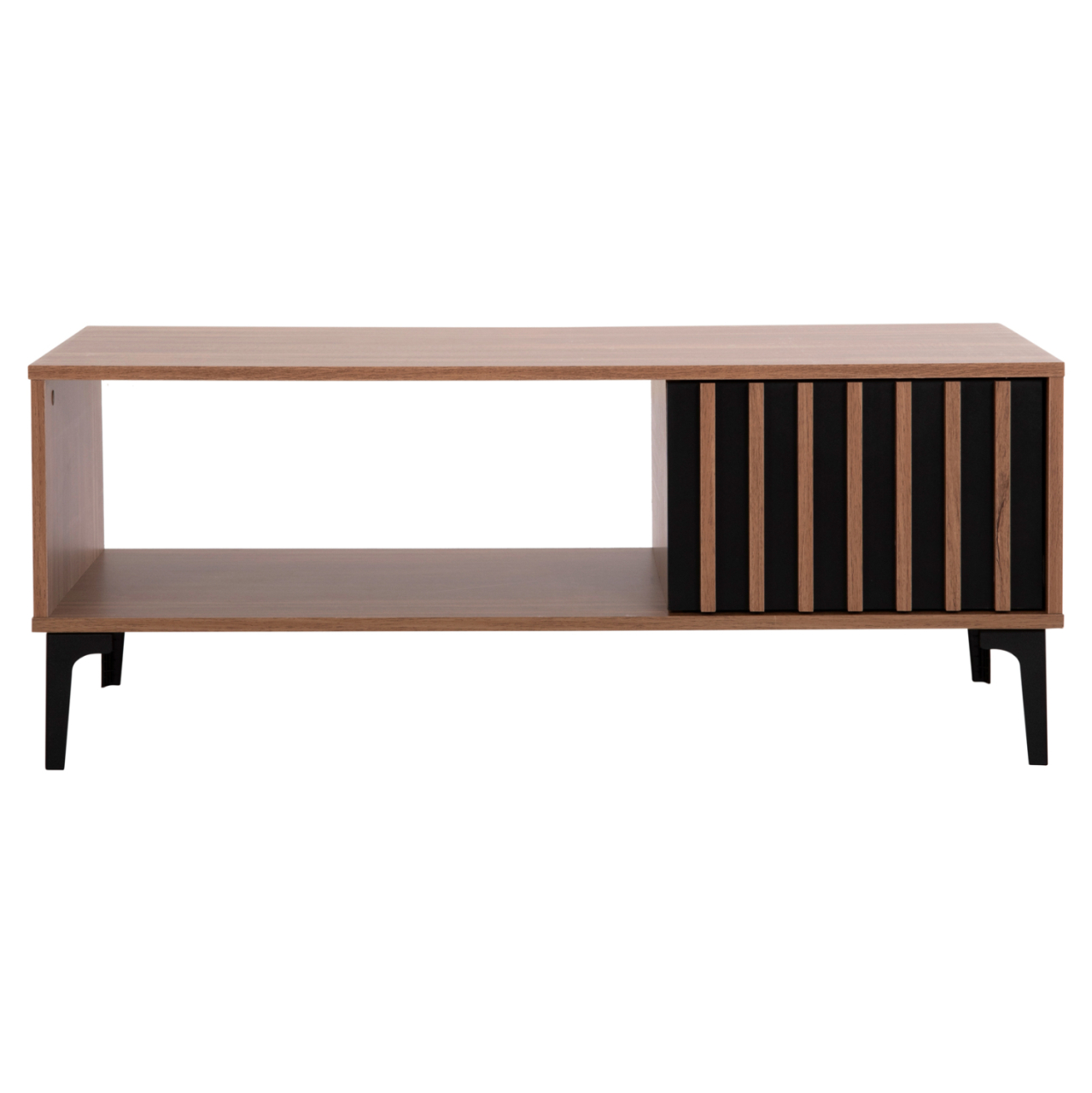 COFFEE TABLE SERIES HARRY HM18007.01 MELAMINE IN NATURAL WOOD COLOR and BLACK 110x60x43,5Hcm. [3]
