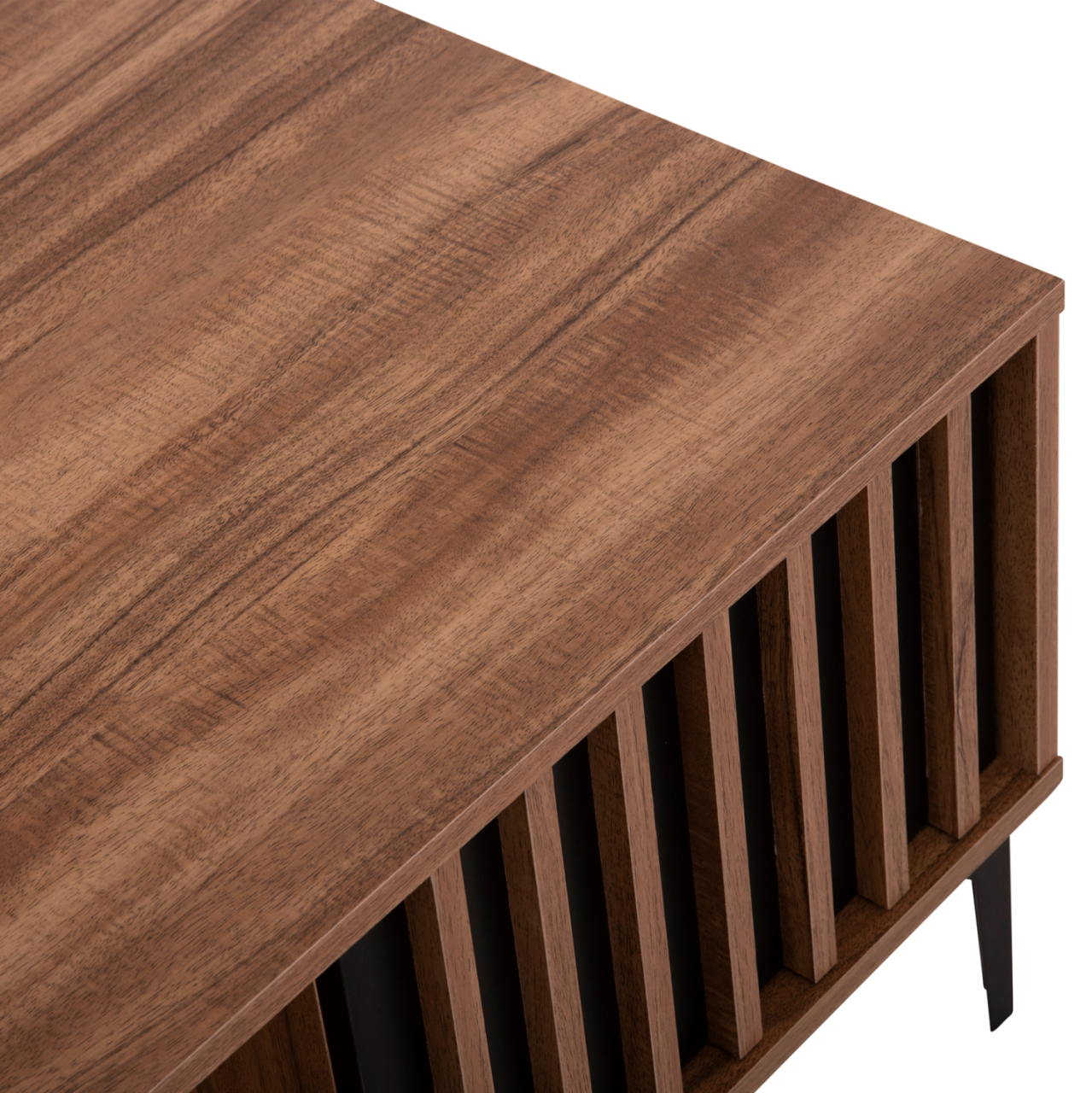 COFFEE TABLE SERIES HARRY HM18007.01 MELAMINE IN NATURAL WOOD COLOR and BLACK 110x60x43,5Hcm. [6]