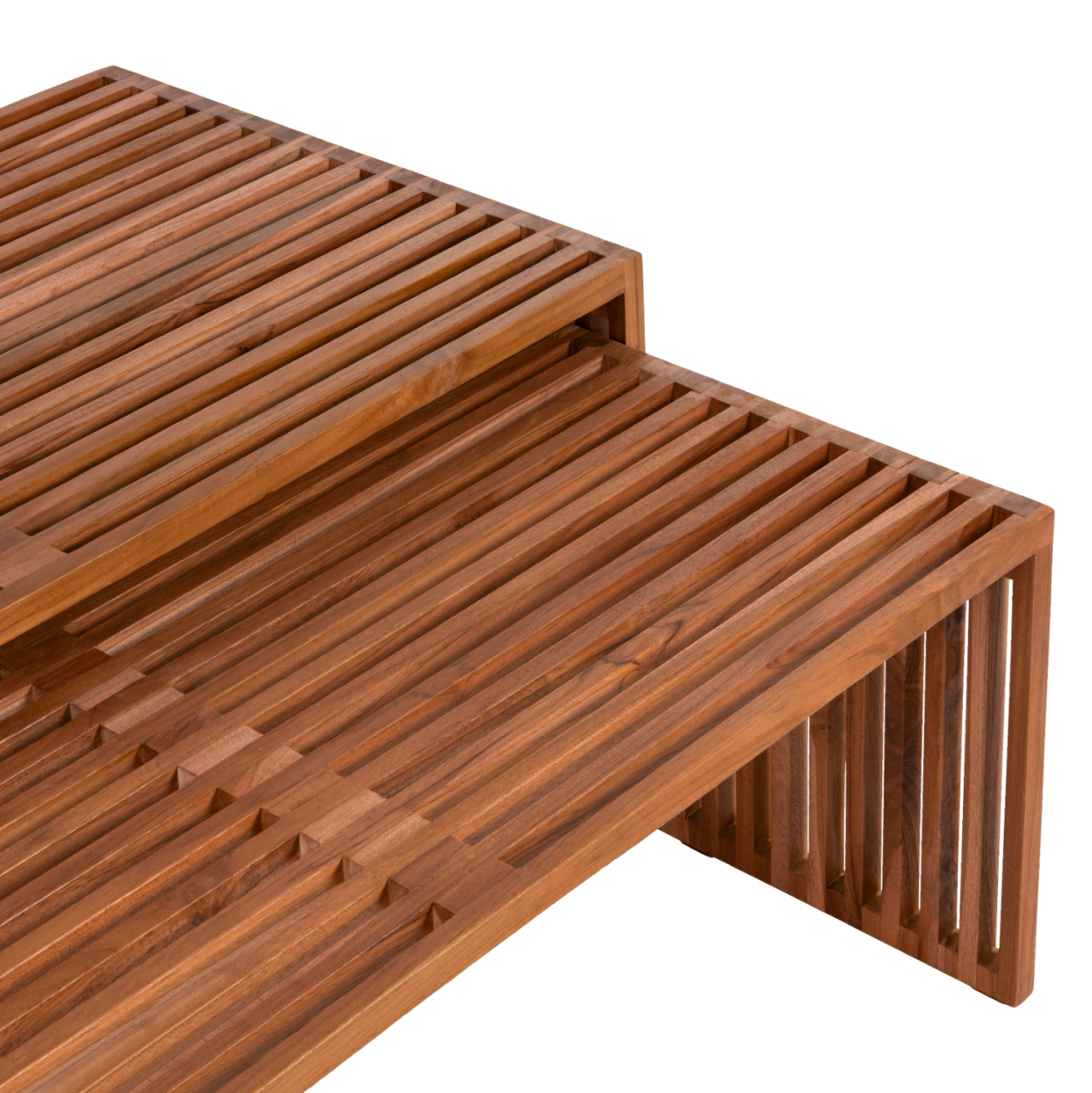 COFFEE TABLE SET OF 2 NYA HM9548 TEAK WOOD IN NATURAL COLOR 116x60x46,5Hcm. [5]