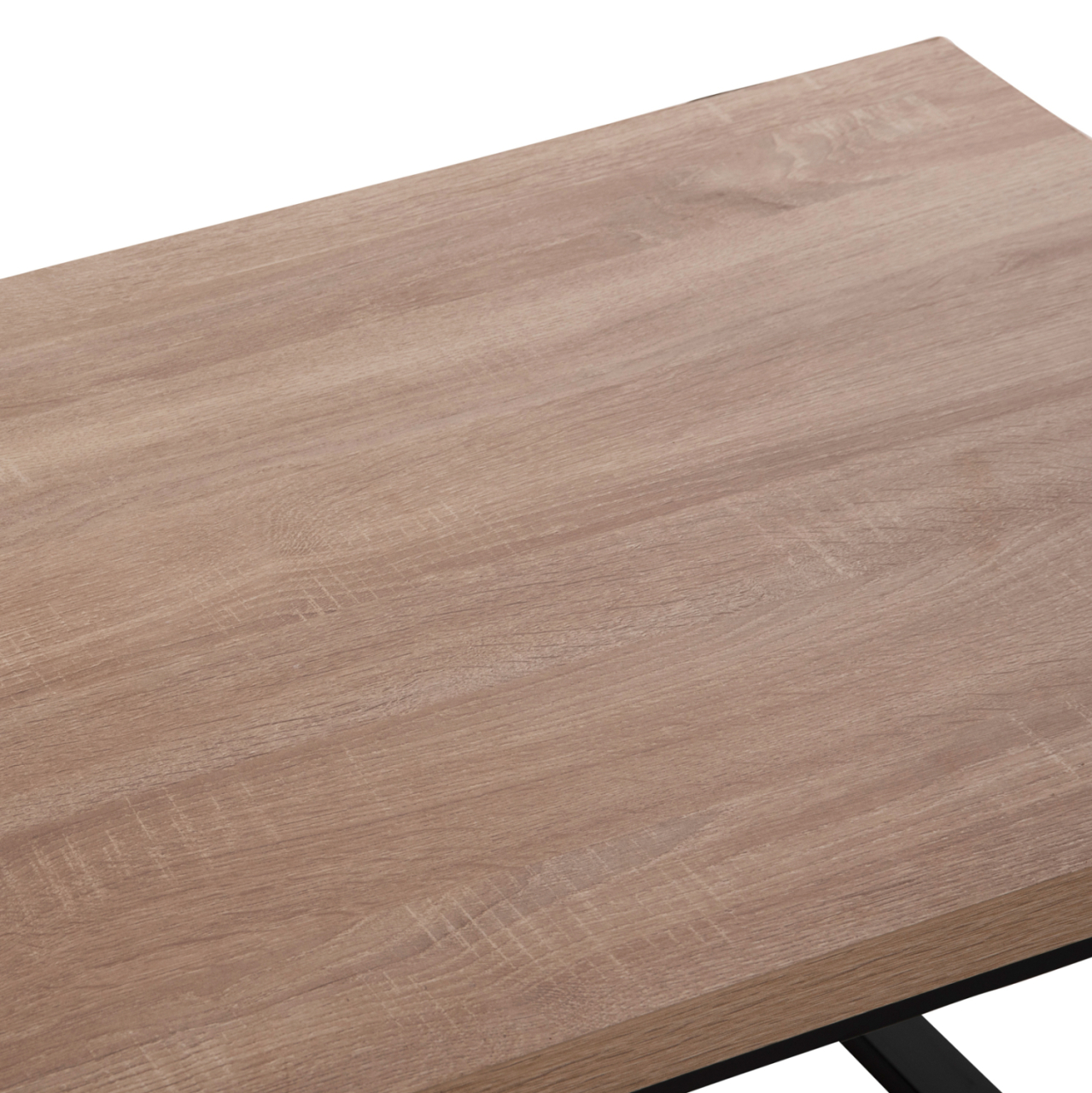 COFFEE TABLE SHABEN HM9585.03 MDF IN SONOMA TABLETOP-BLACK METAL BASE 120x60X46Hcm. [4]