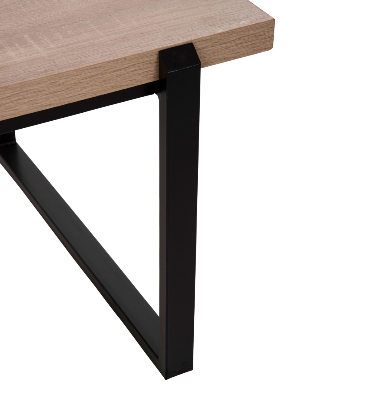 COFFEE TABLE SHABEN HM9585.03 MDF IN SONOMA TABLETOP-BLACK METAL BASE 120x60X46Hcm. [6]