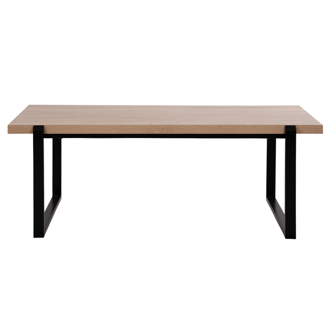 COFFEE TABLE SHABEN HM9585.03 MDF IN SONOMA TABLETOP-BLACK METAL BASE 120x60X46Hcm. [3]