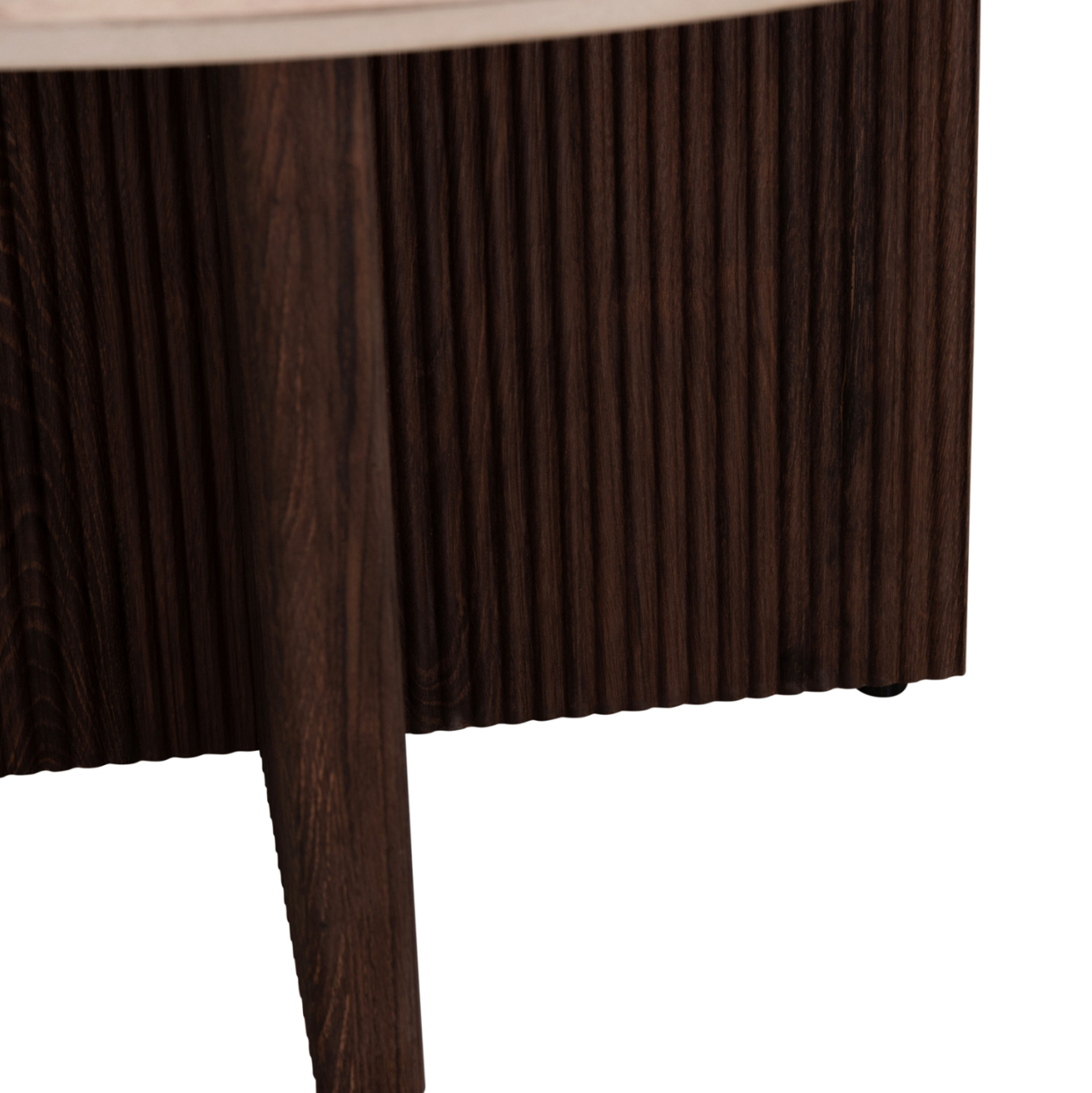 COFFEE TABLE SKY HM18329 CERAMIC TOP WITH TRAVERTINE STONE LOOK--MDF BASE Φ80x40H [7]