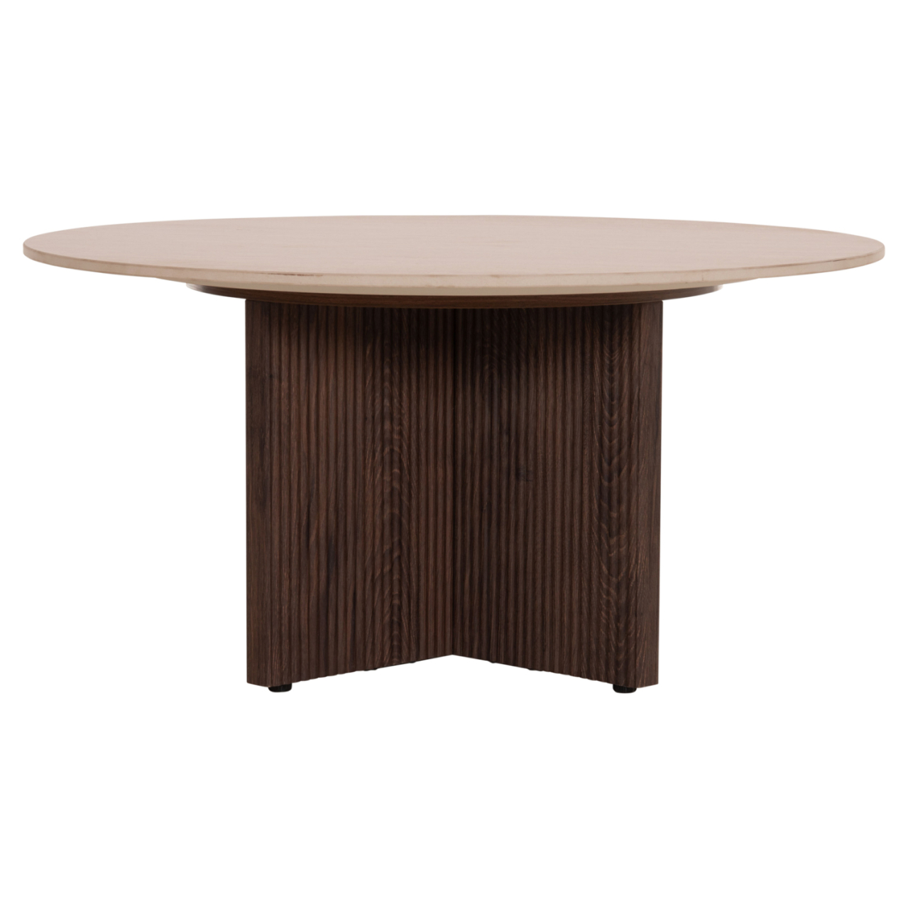 COFFEE TABLE SKY HM18329 CERAMIC TOP WITH TRAVERTINE STONE LOOK--MDF BASE Φ80x40H [8]