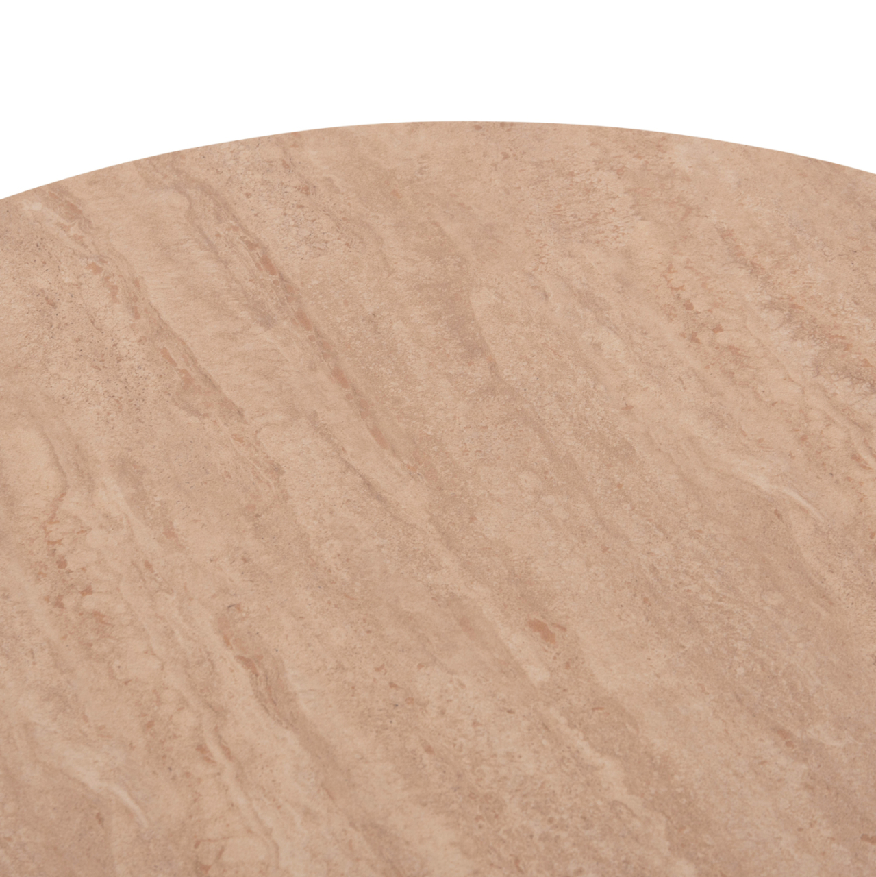 COFFEE TABLE SKY HM18329 CERAMIC TOP WITH TRAVERTINE STONE LOOK--MDF BASE Φ80x40H [10]